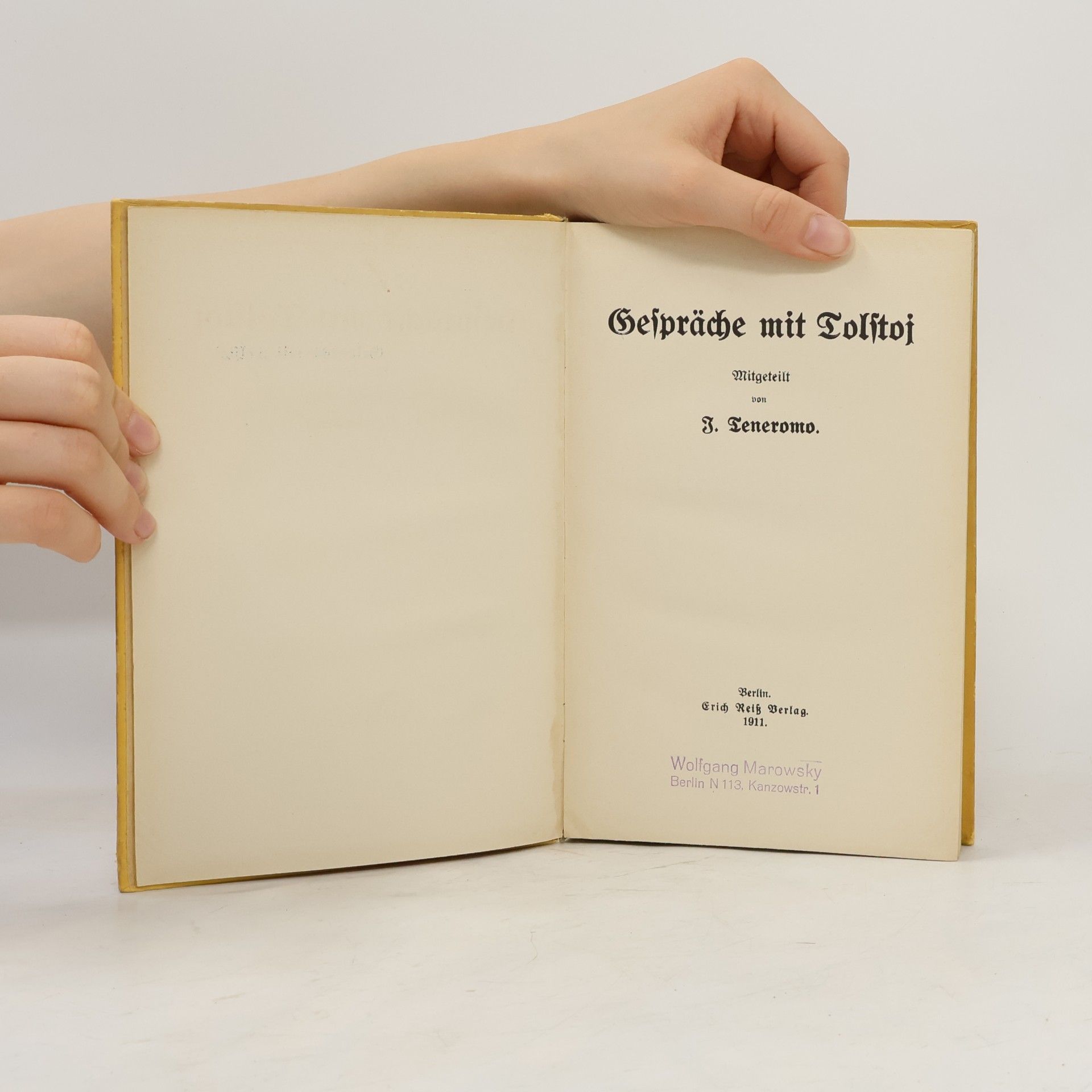 Isaak Borisovič Teneromo Gespräche mit Tolstoj