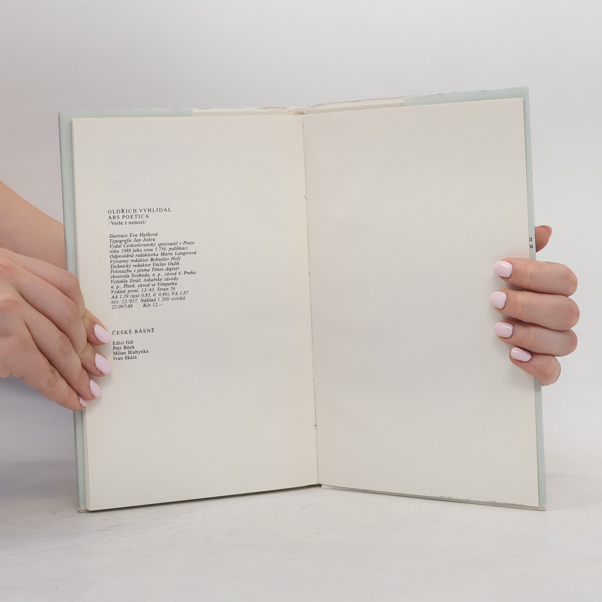 Oldřich Vyhlídal Ars poetica: Verše z nemoci
