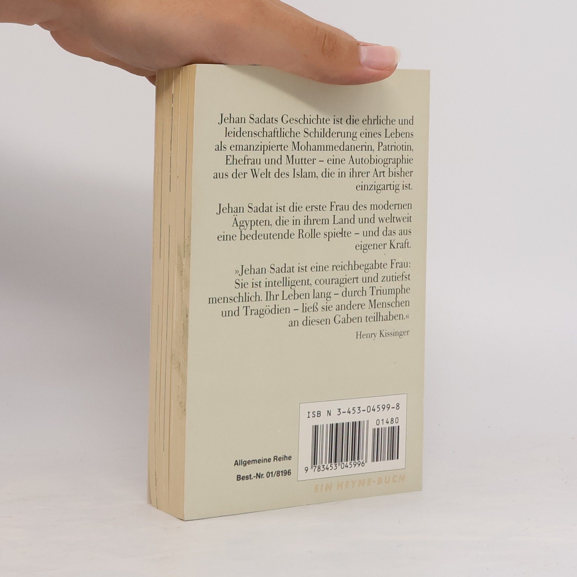 Jehan Sadat Ich bin eine Frau aus Ägypten : die Autobiographie einer aussergewöhnlichen Frau unserer Zeit