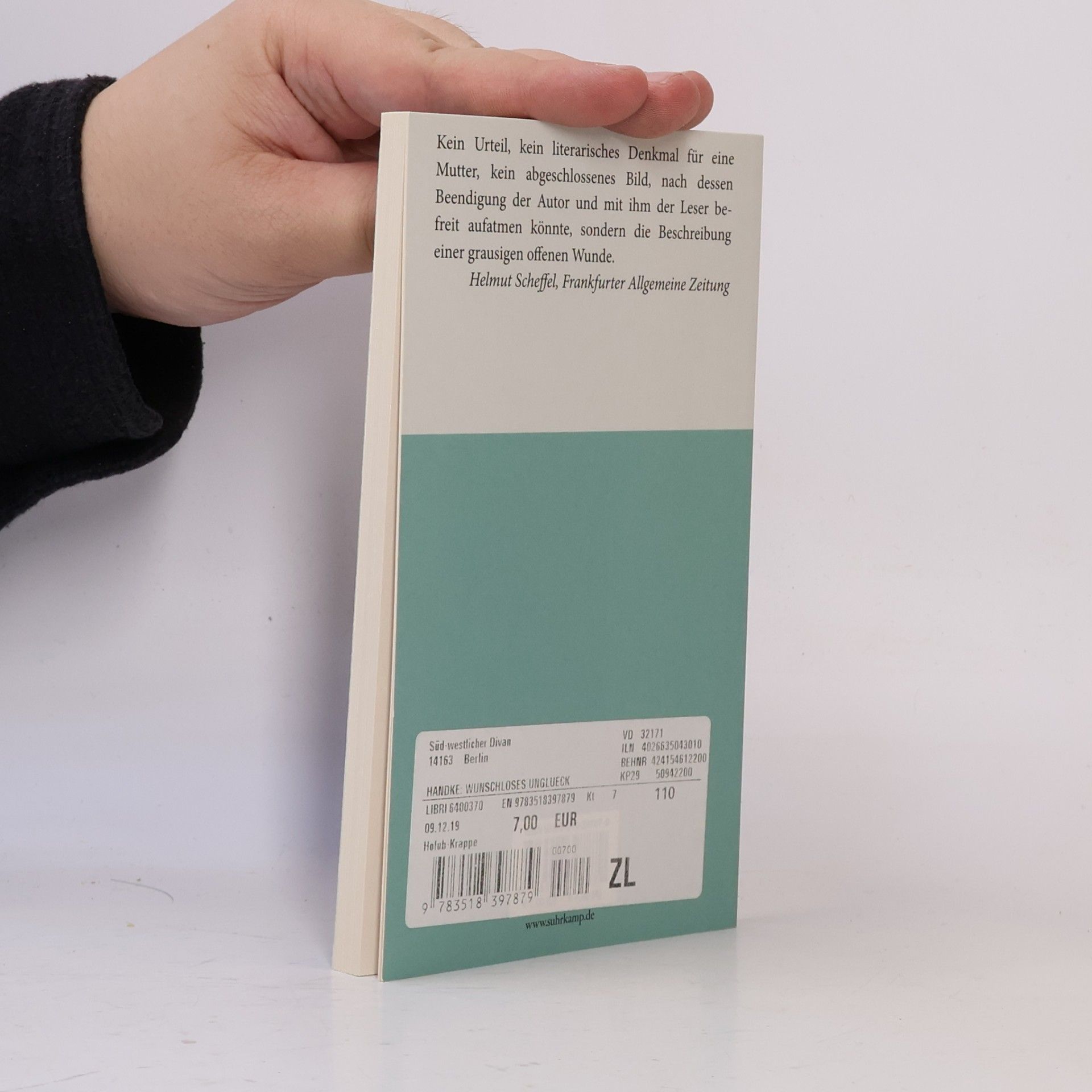 Peter Handke Wunschloses Unglück