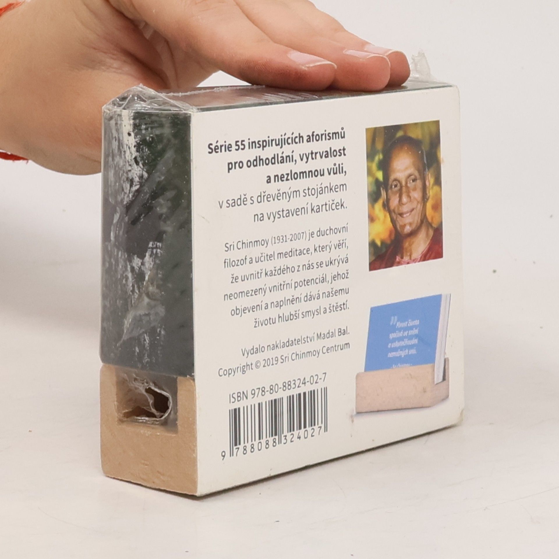 Sri Chinmoy Nikdy se nevzdávej - s dřevěným stojánkem