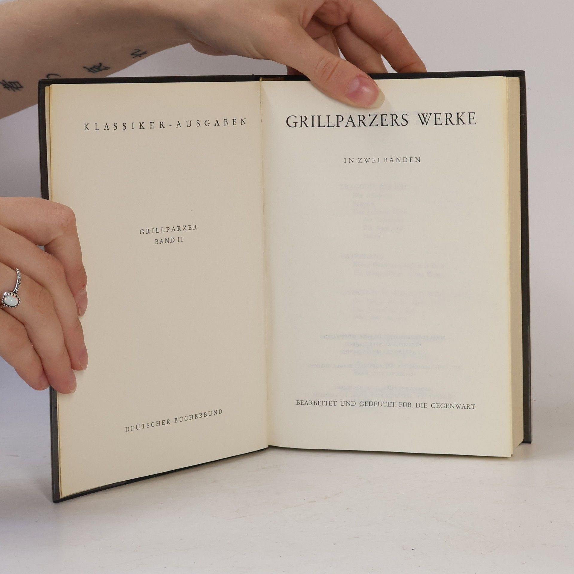 Franz Grillparzer Grillparzers Werke II.