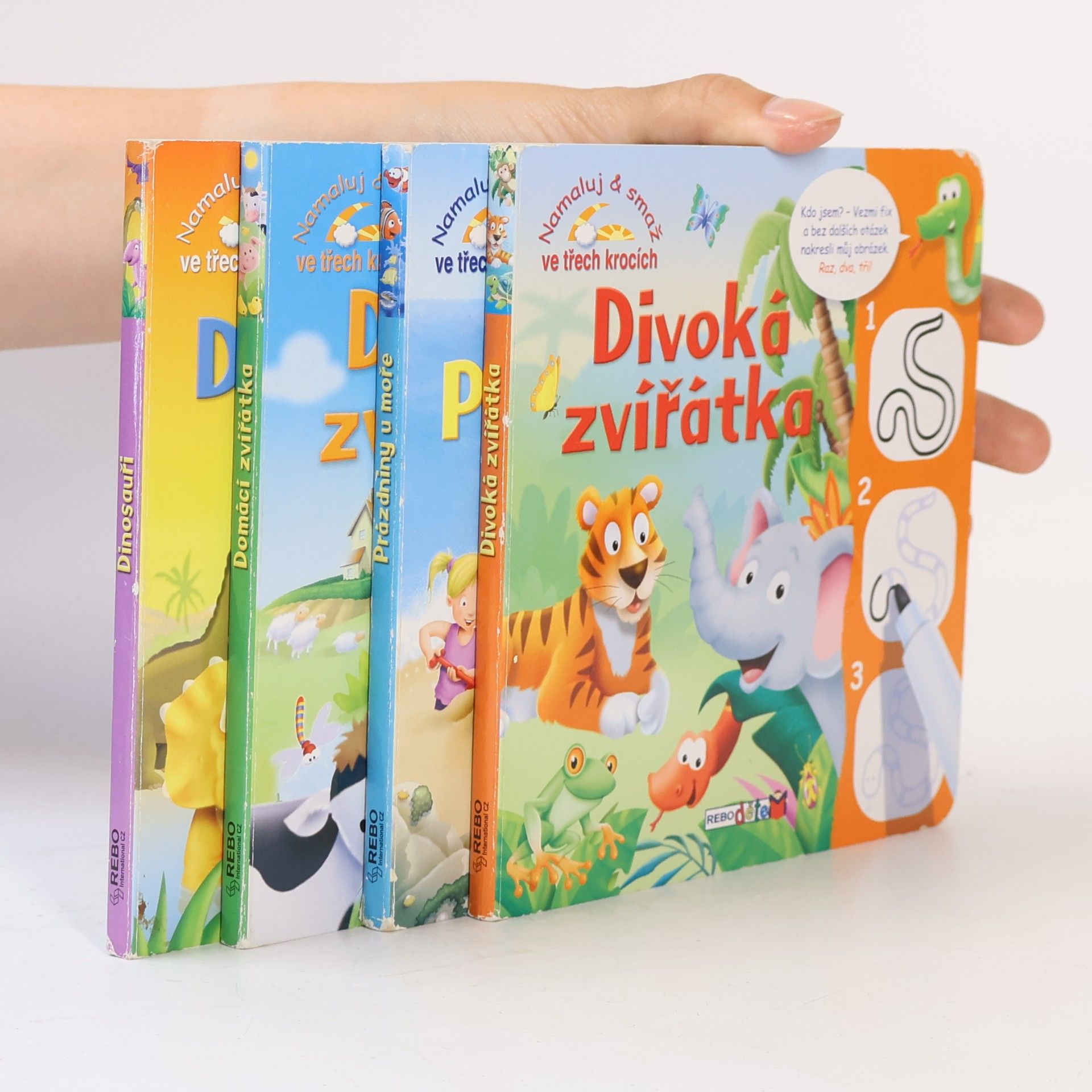 Autorenkollektiv Školička kreslení: 3 kroky - a je to! (4 svazky, box)