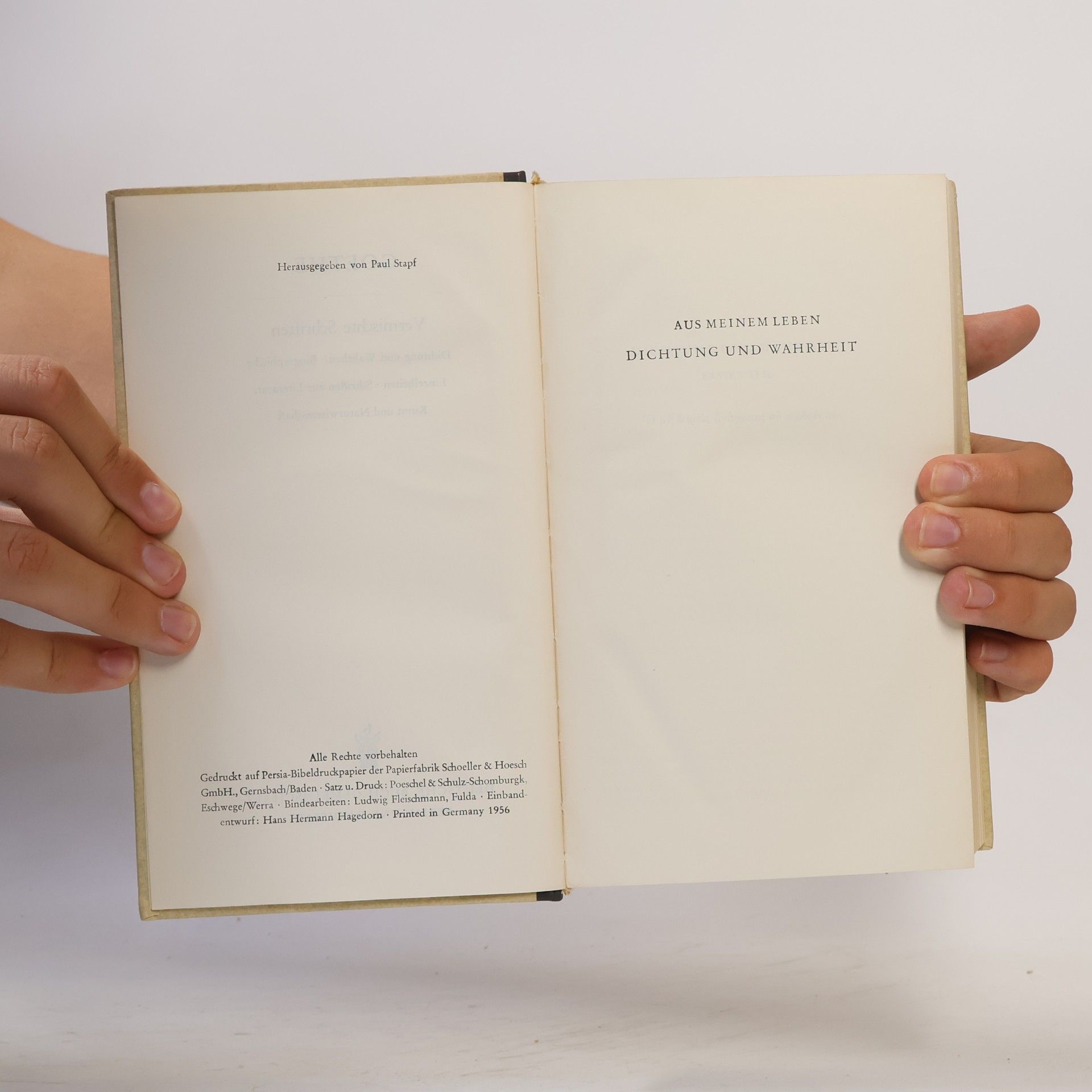 Johann Wolfgang von Goethe Dichtung und Wahrheit. Schriften IV