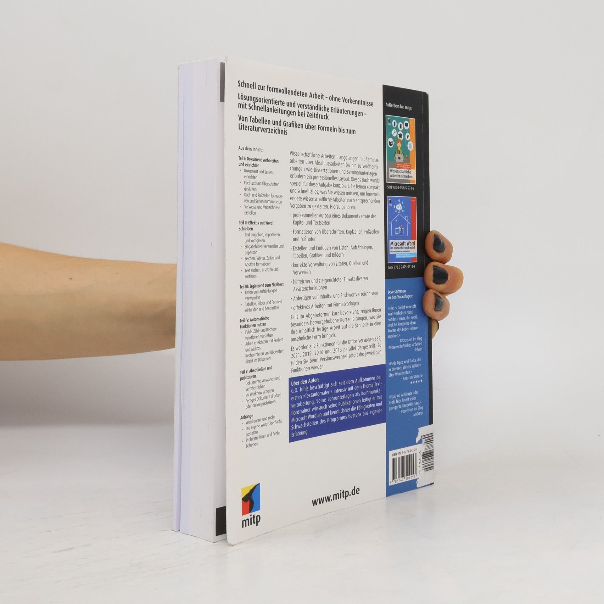 G. O. Tuhls Wissenschaftliche Arbeiten schreiben mit Microsoft Word 365, 2021, 2019, 2016, 2013
