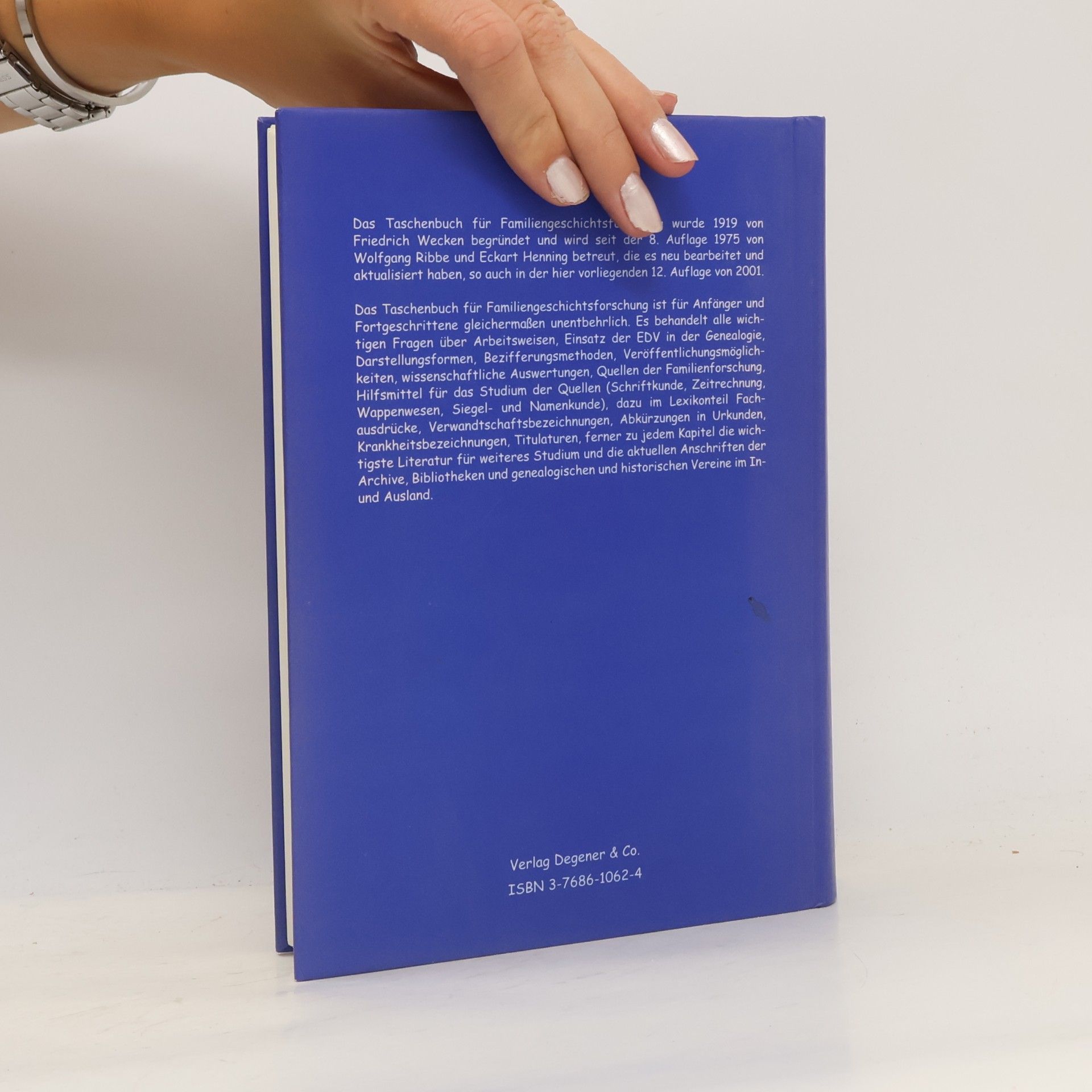 Wolfgang Ribbe Taschenbuch für Familiengeschichtsforschung