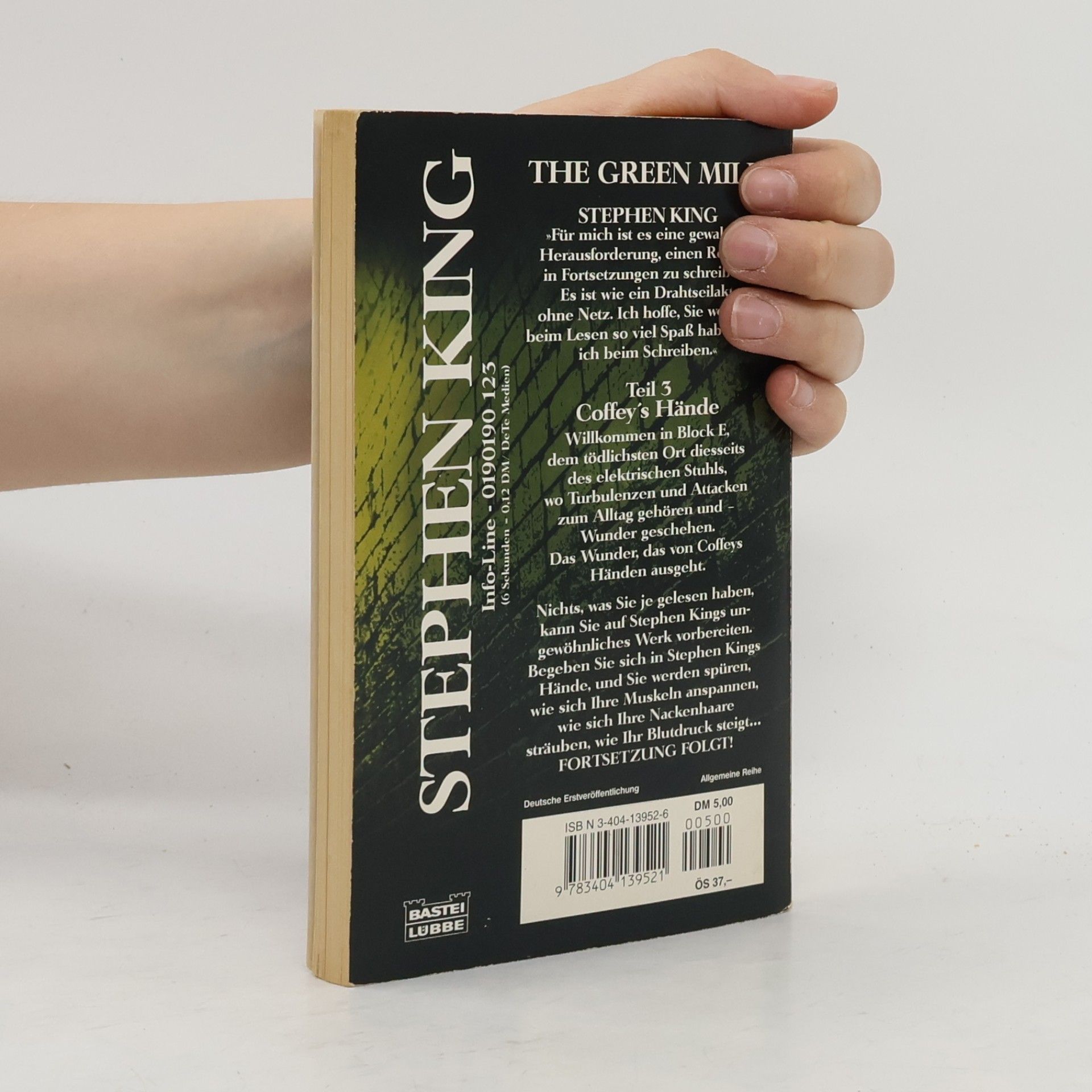 Stephen King The Green Mile. Teil 3, Coffey's Hände