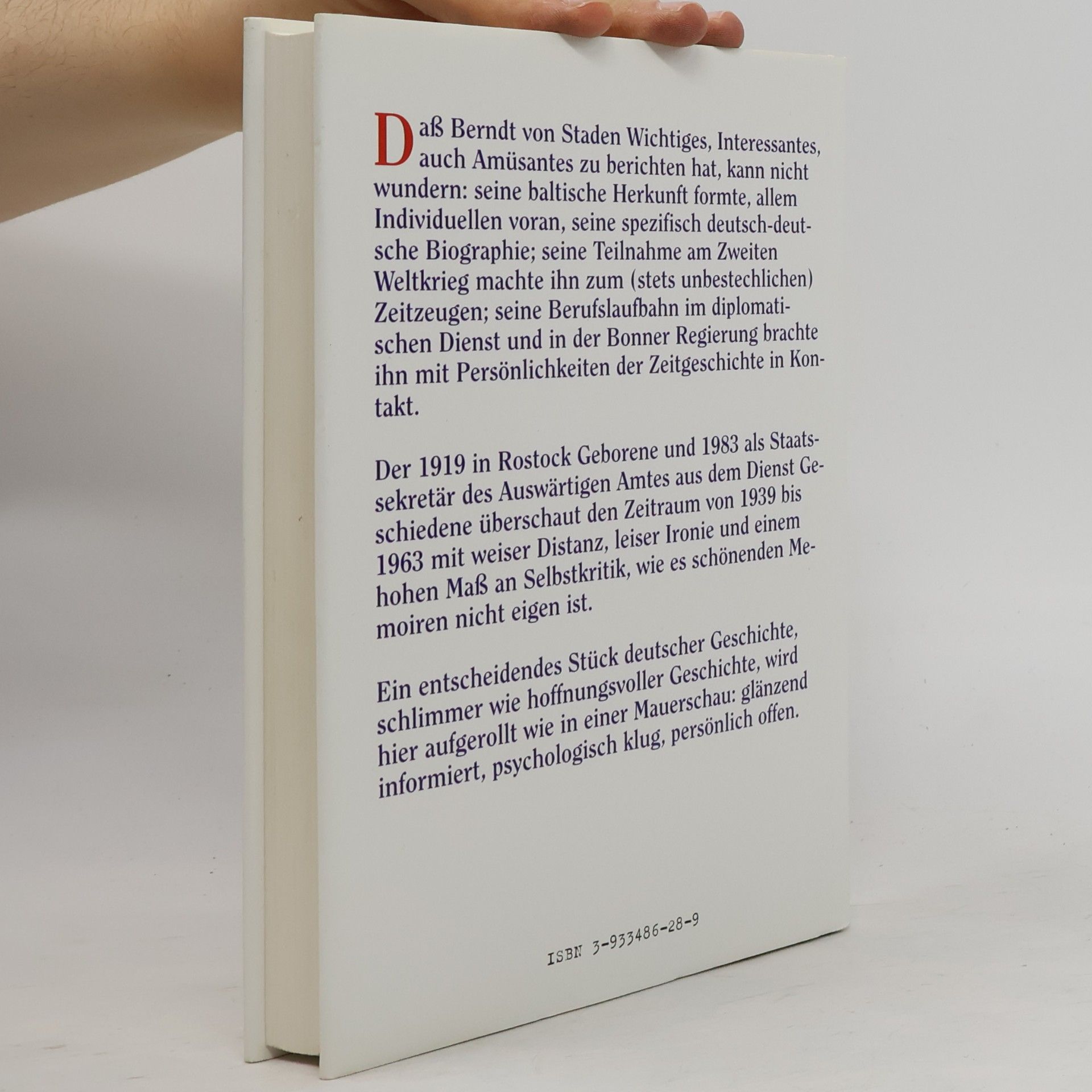 Berndt von Staden Ende und Anfang