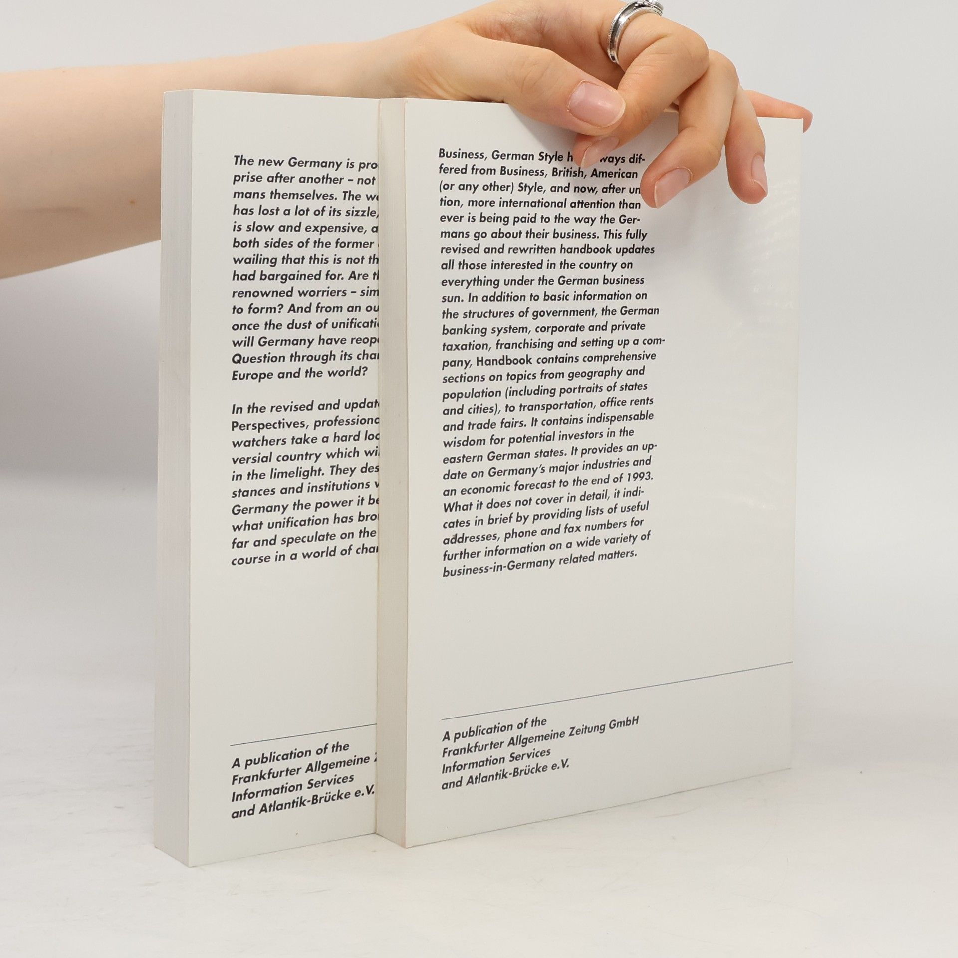 Susan Stern Meet United Germany 1992/93. Perspectives & Handbook