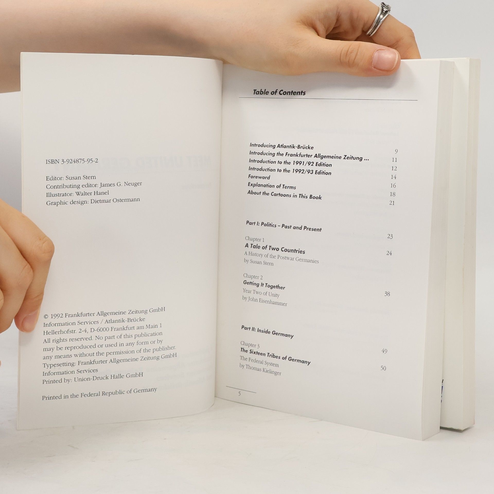 Susan Stern Meet United Germany 1992/93. Perspectives & Handbook