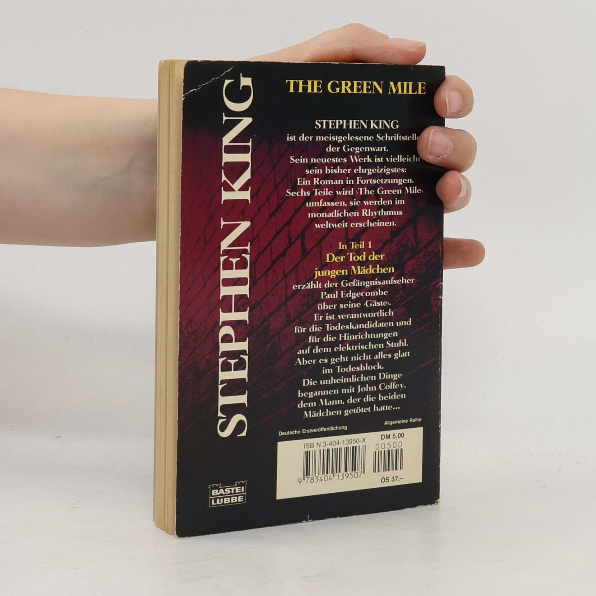 Stephen King The Green Mile, Teil 1: Der Tod Der Jungen Madchen