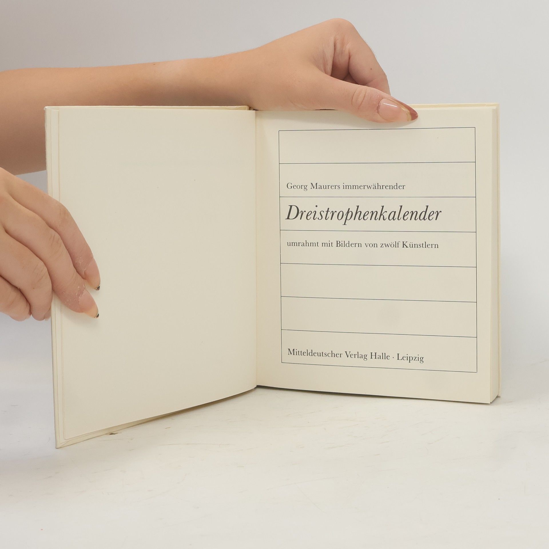 Georg Maurer Georg Maurers immerwährender Dreistrophenkalender