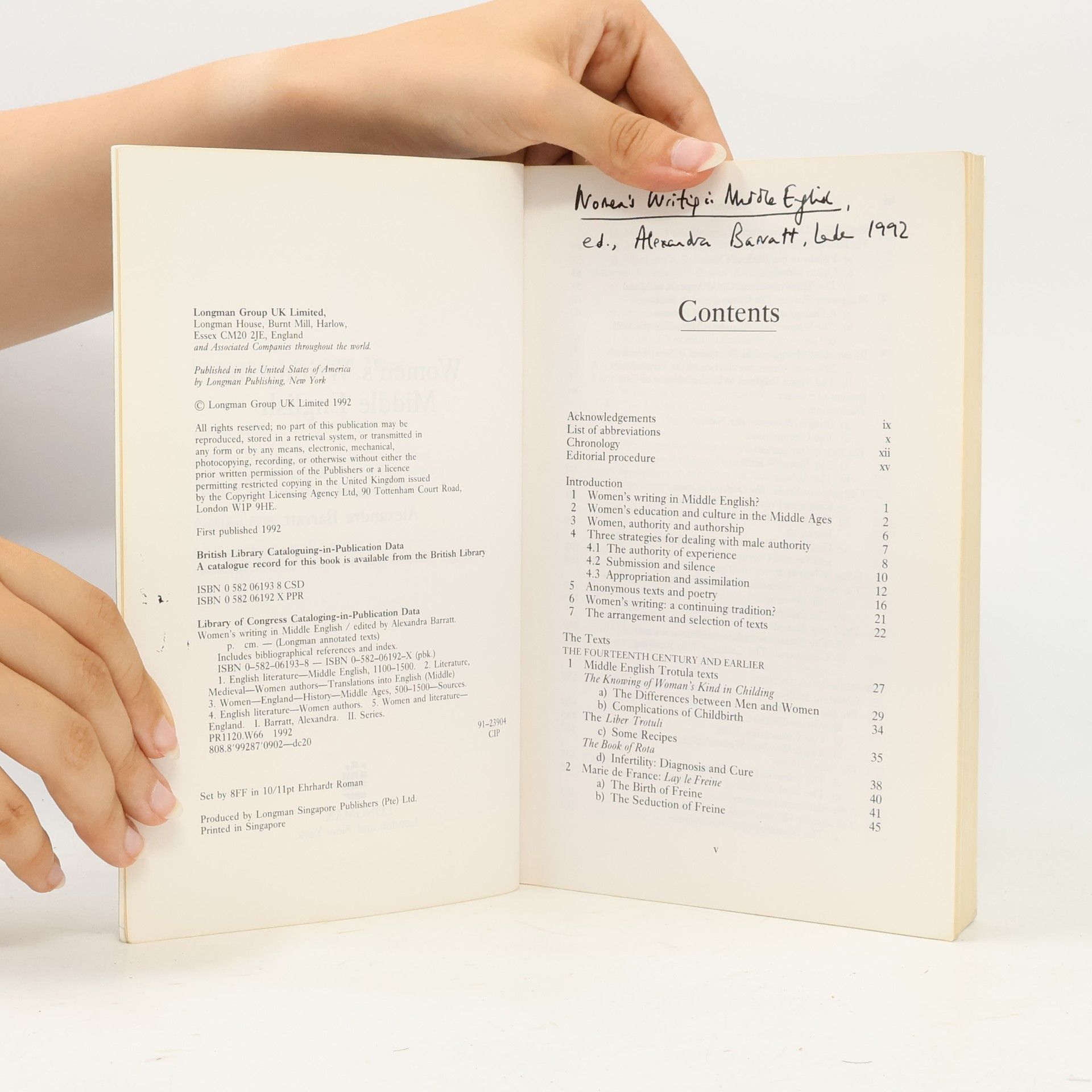 Alexandra Barratt Women's Writing in Middle English