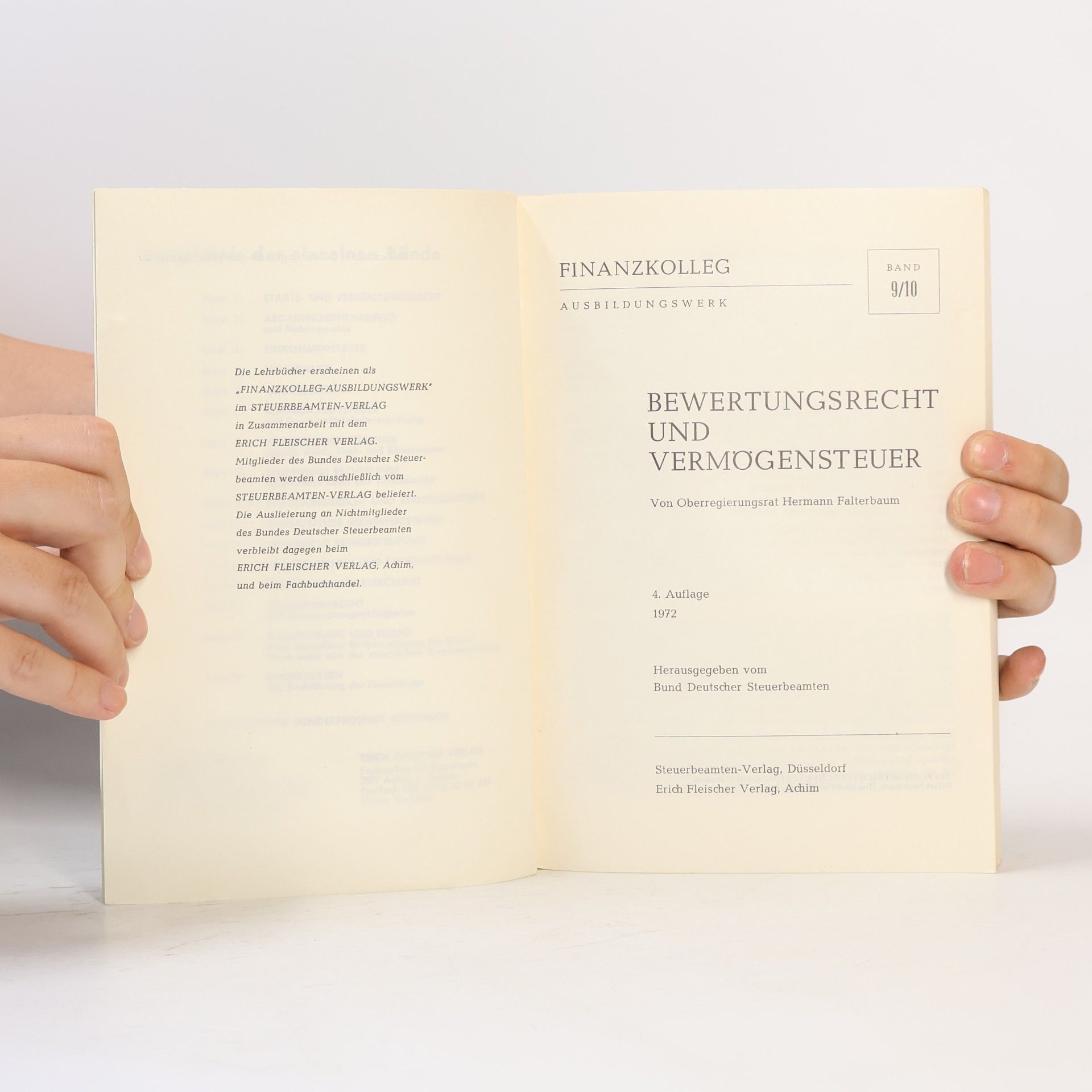 Hermann Falterbaum Bewertungsrecht und Vermögensteuer