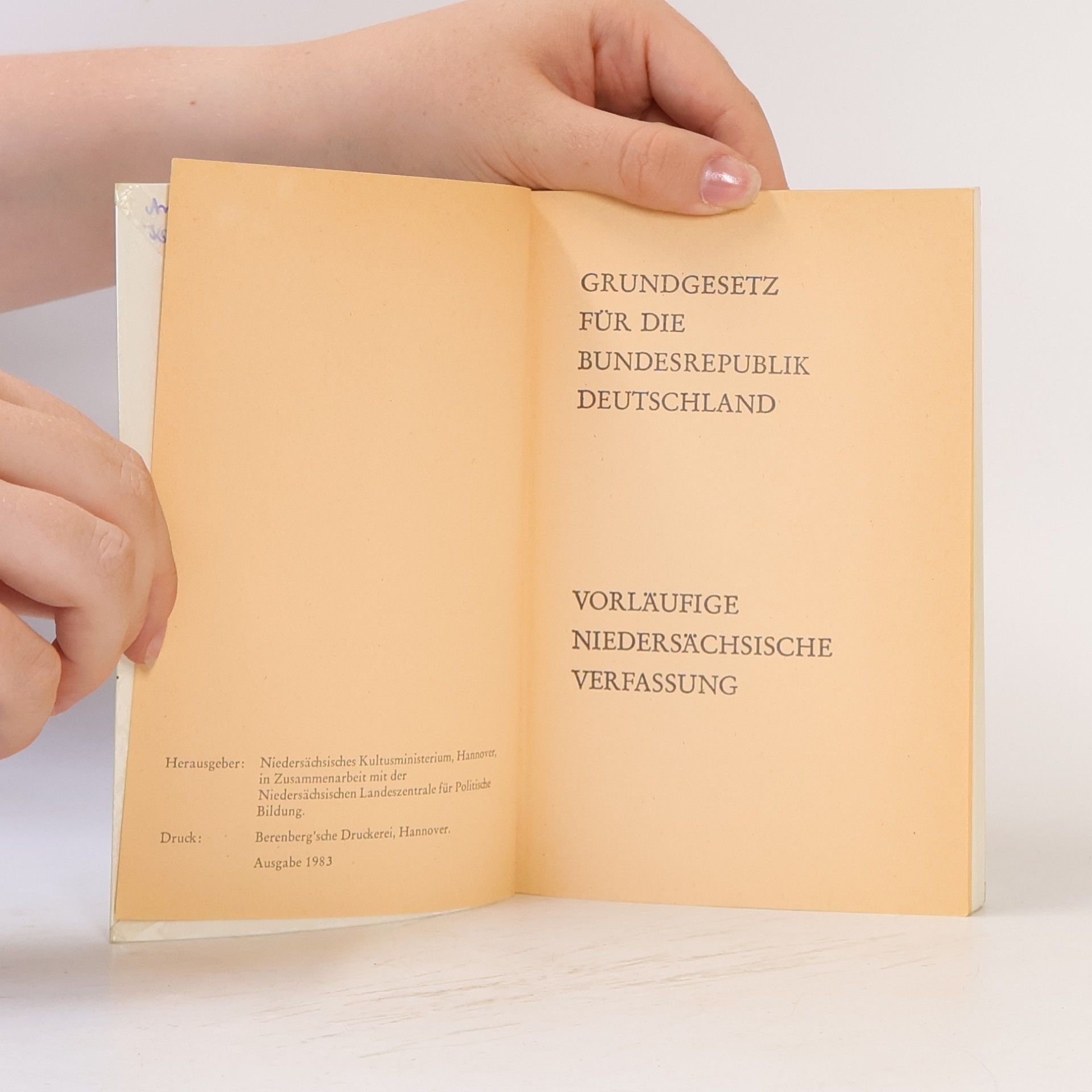 Autorenkollektiv Grundgesetz für die Bundesrepublik Deutschland. Vorläufige niedersächsische verfassung