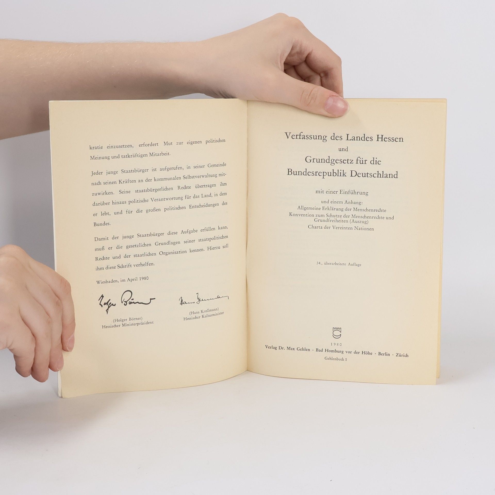 Autorenkollektiv Verfassung des Landes Hessen und Grundgesetz für die Bundesrepublik Deutschland