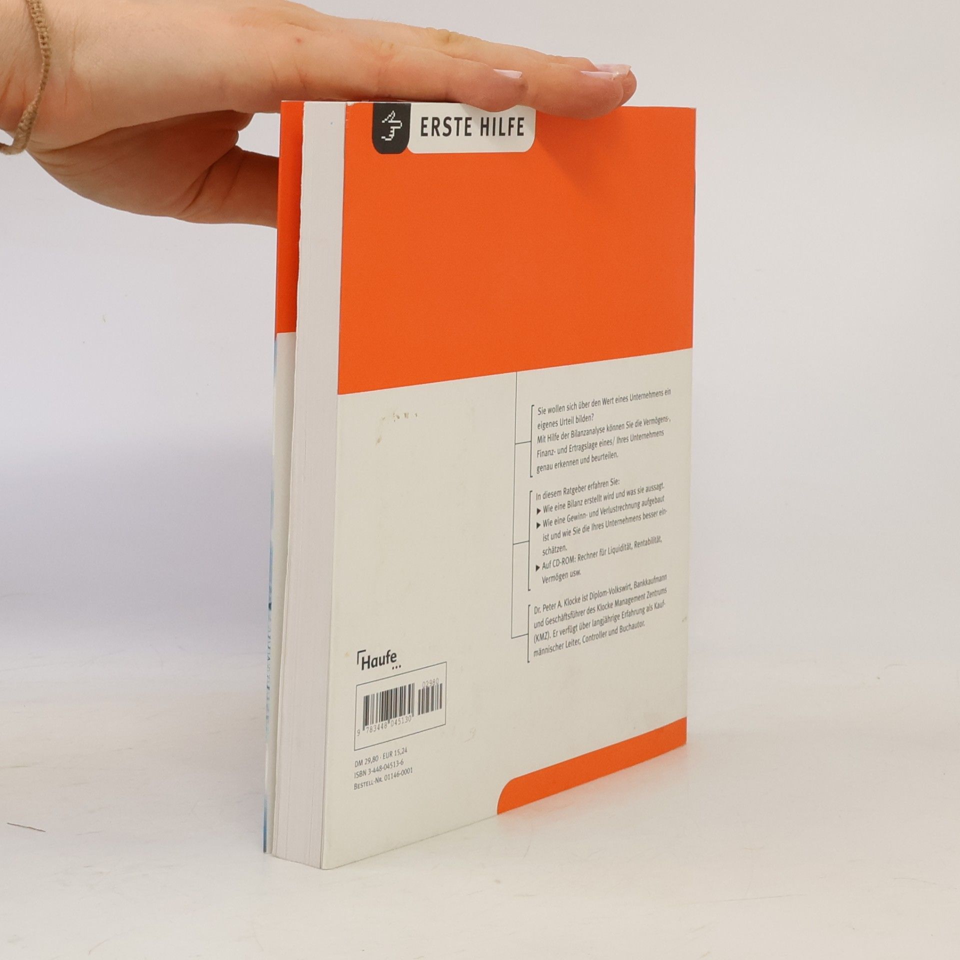 Dr. Peter A. Klocke Erste Hilfe: Crashkurs Bilanzen lesen und verstehen
