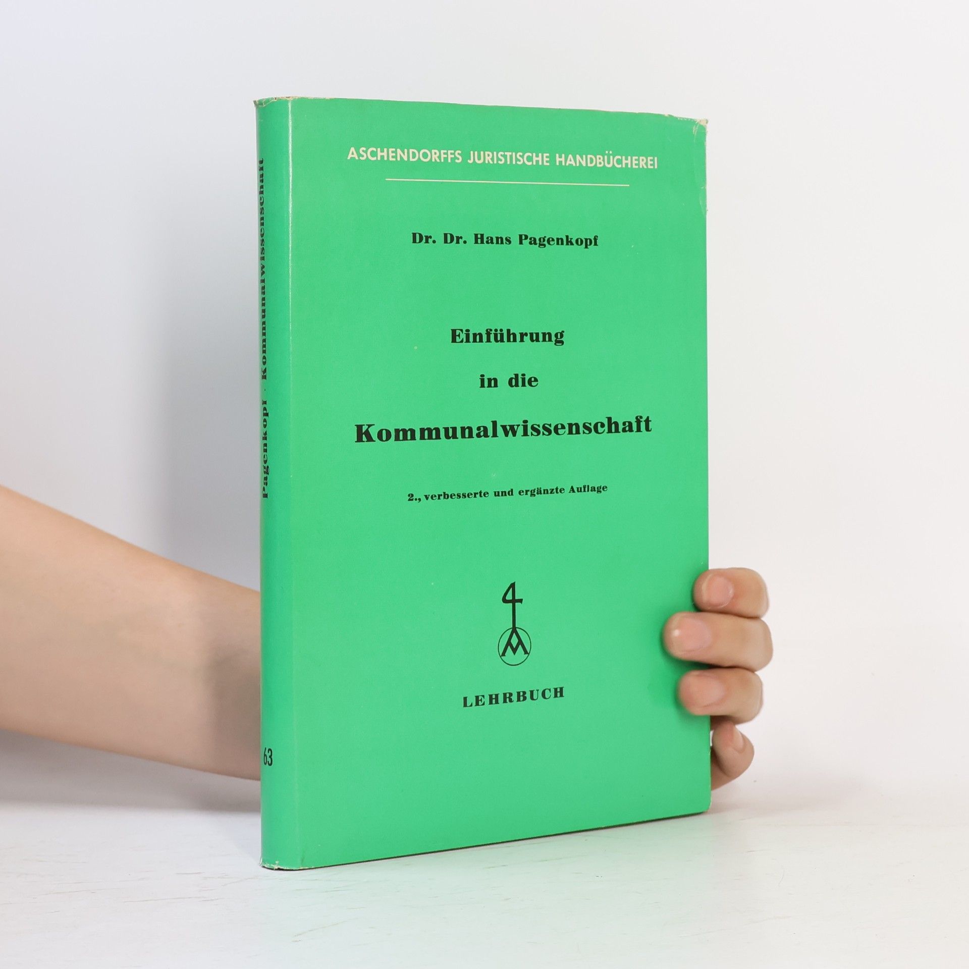 Hans Pagenkopf Einführung in die Kommunalwissenschaft
