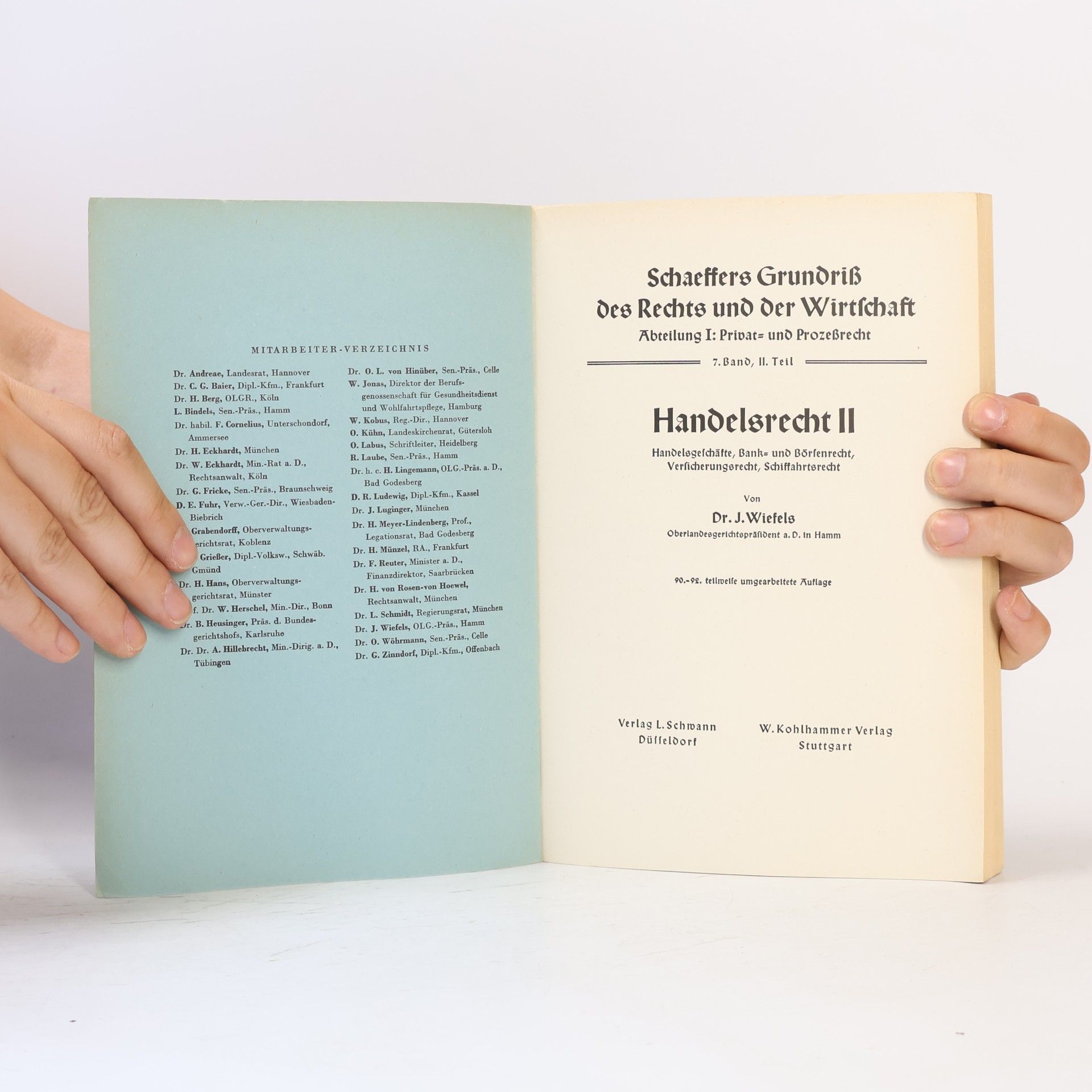 Josef Wiefels Handelsrecht II.