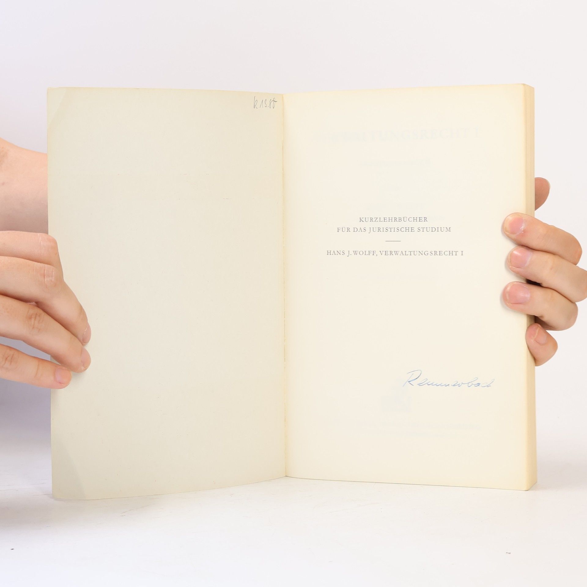 Hans J. Wolff Verwaltungsrecht I