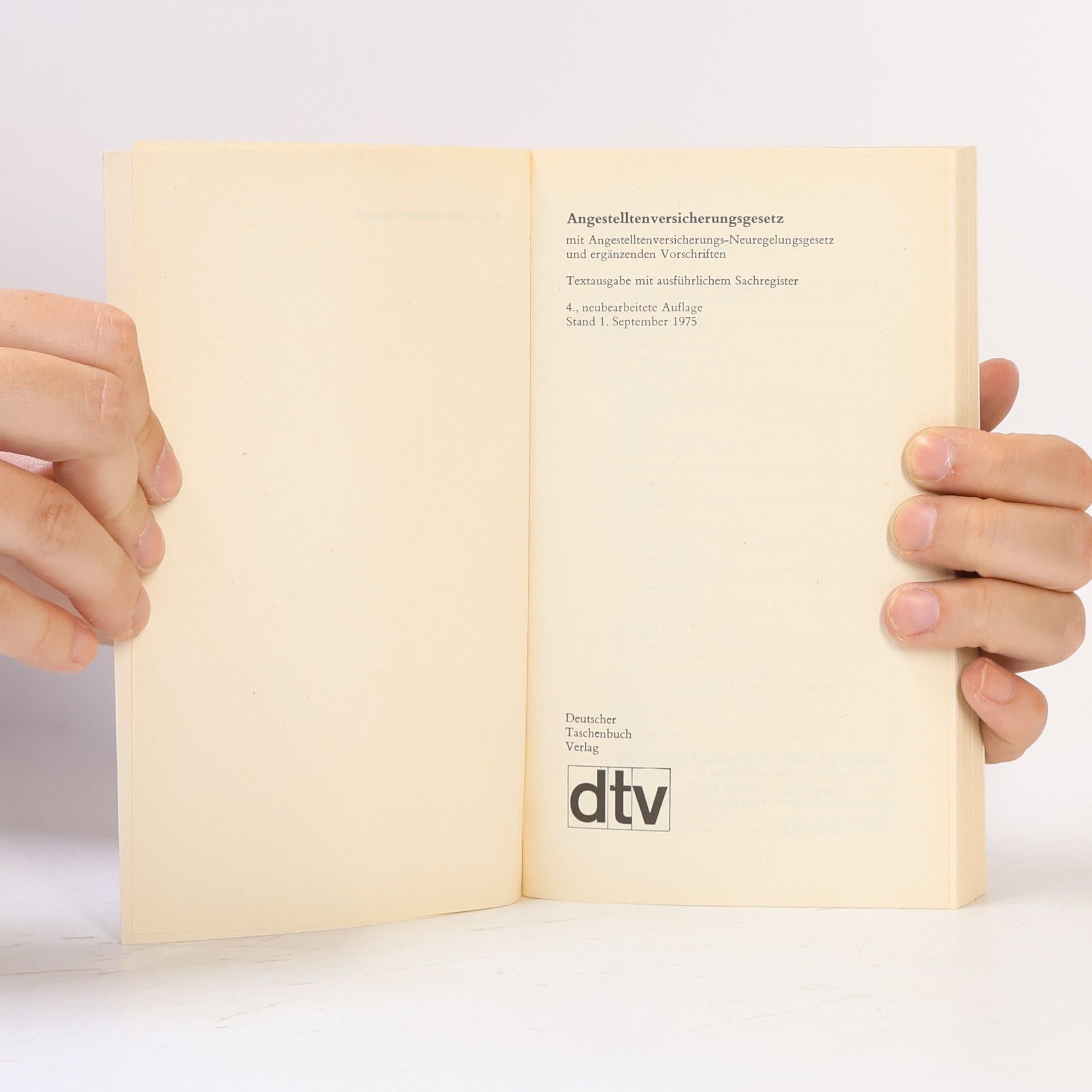 Beck-Texte: Angestelltenversicherungsgesetz - 4. Auflage