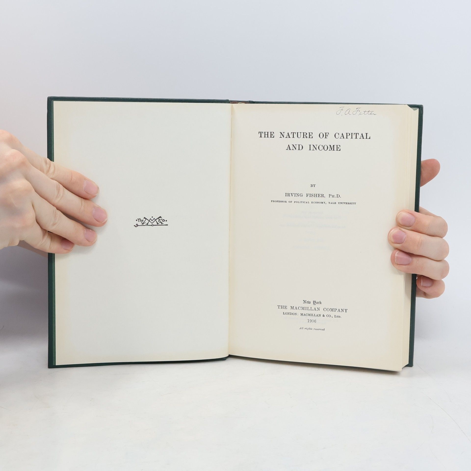 Irving Fisher The Nature of Capital and Income
