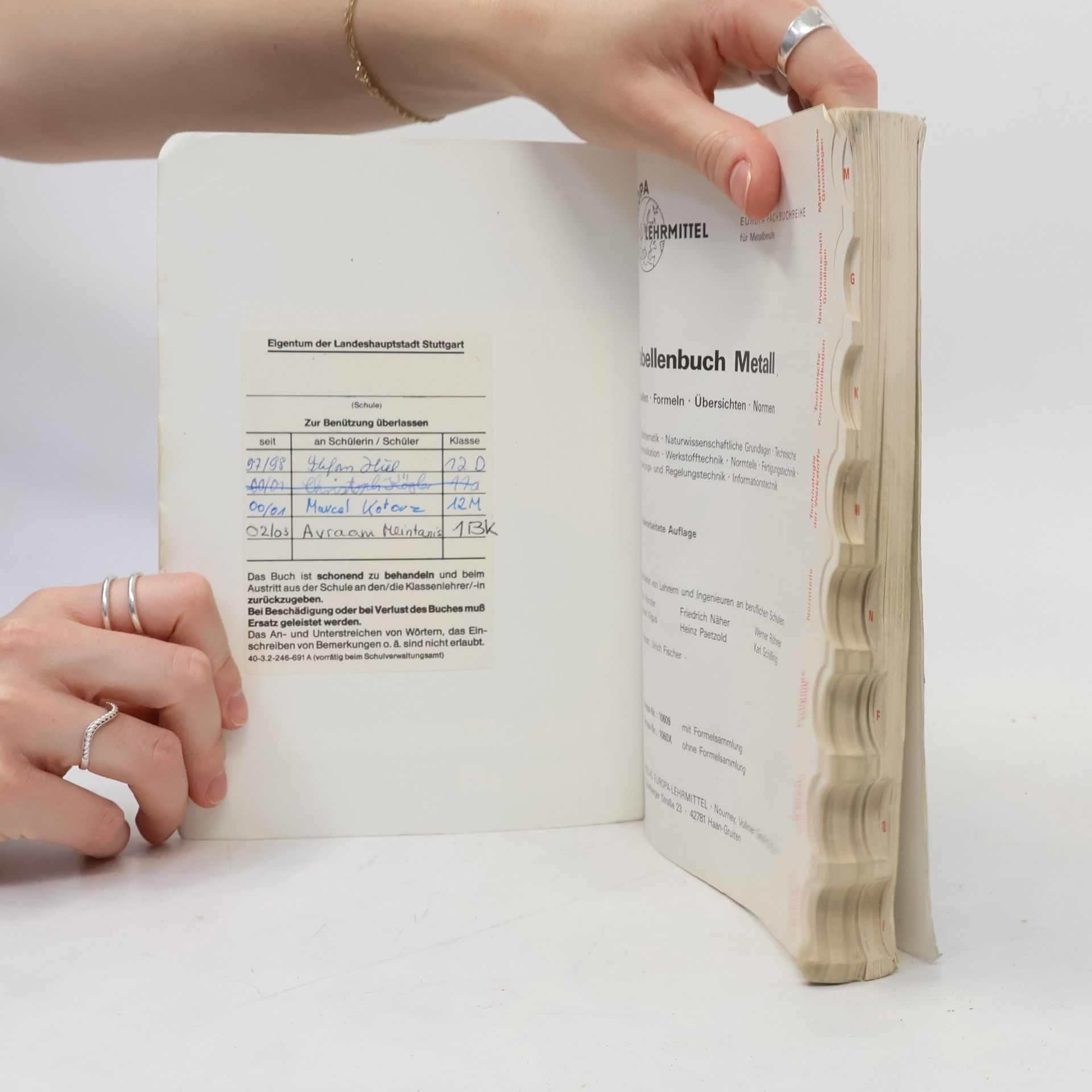 Kolektiv autorů Tabellenbuch Metall