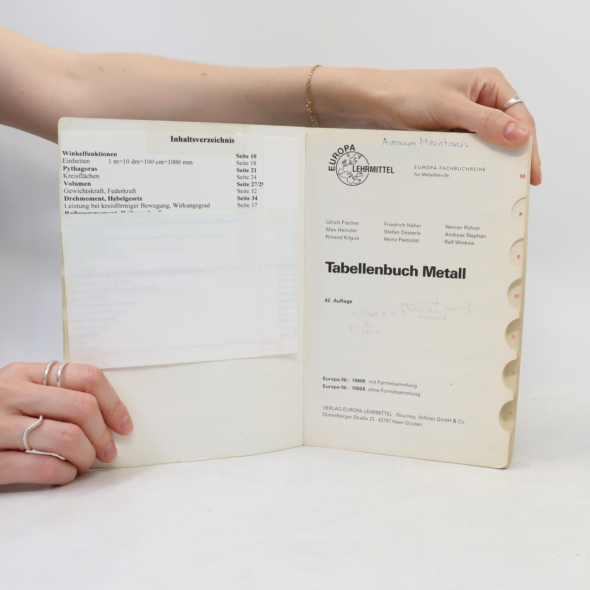 Kolektiv autorů Tabellenbuch Metall