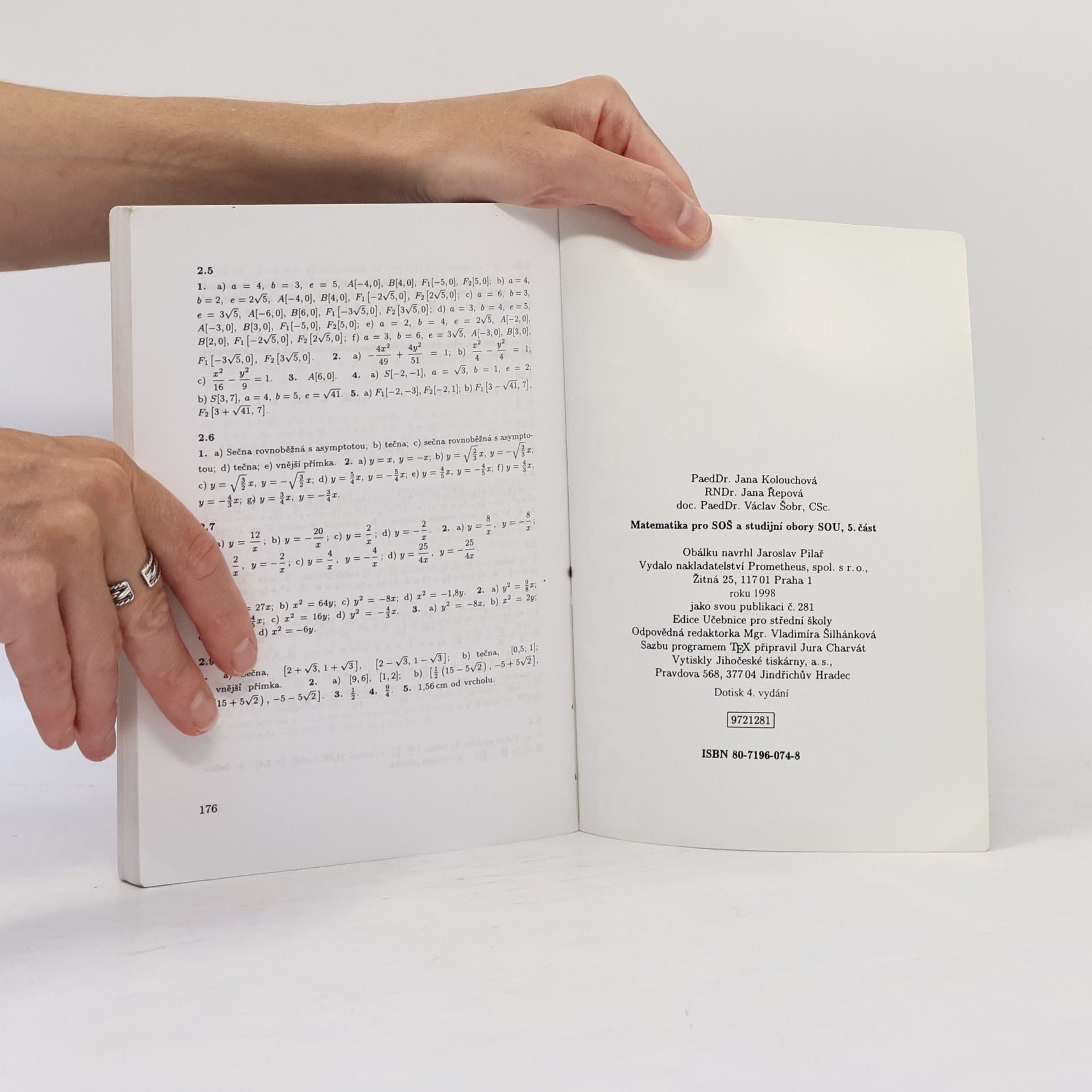Jana Řepová Matematika pro střední odborné školy a studijní obory středních odborných škol. 5. část