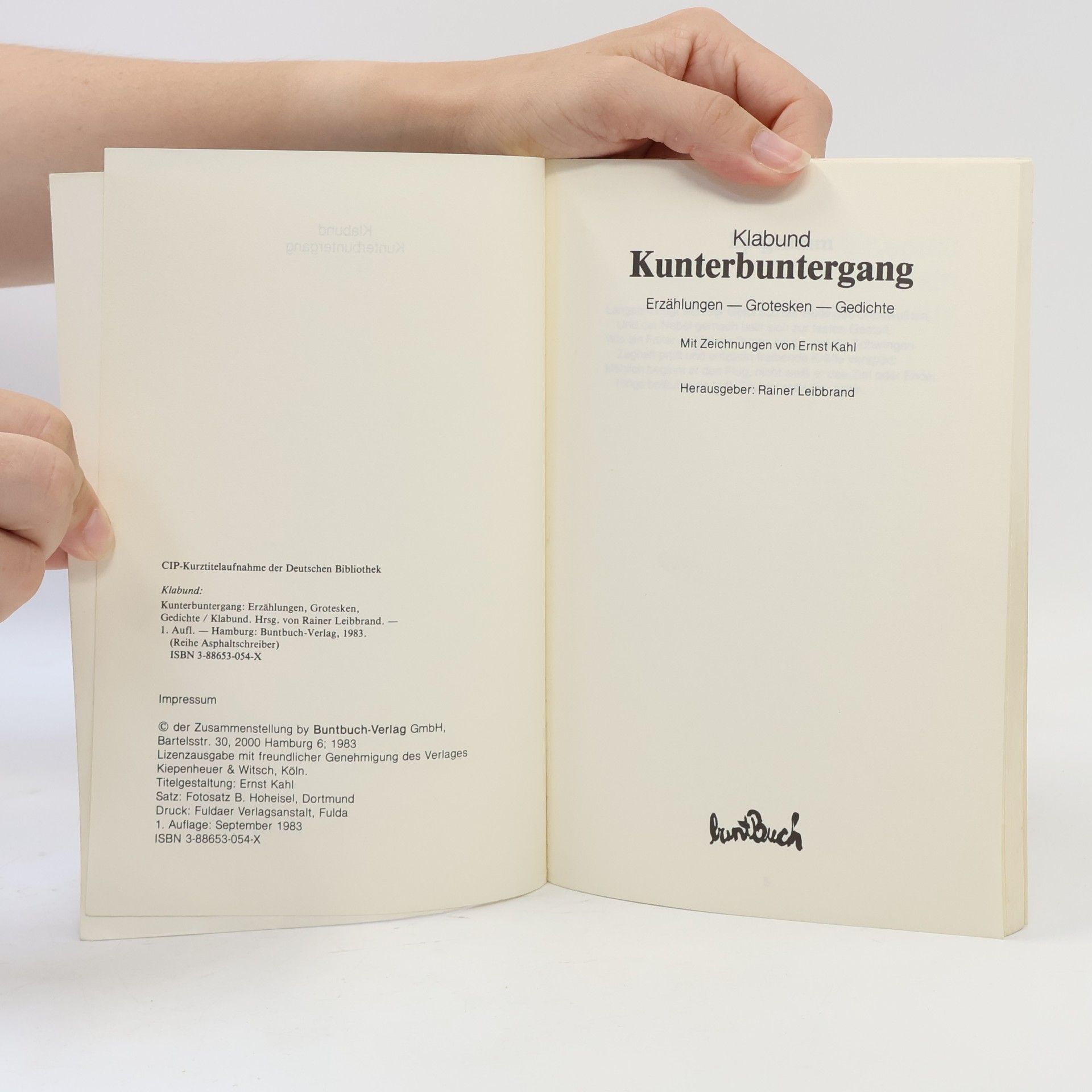 Various authors Klabund Kunterbuntergang