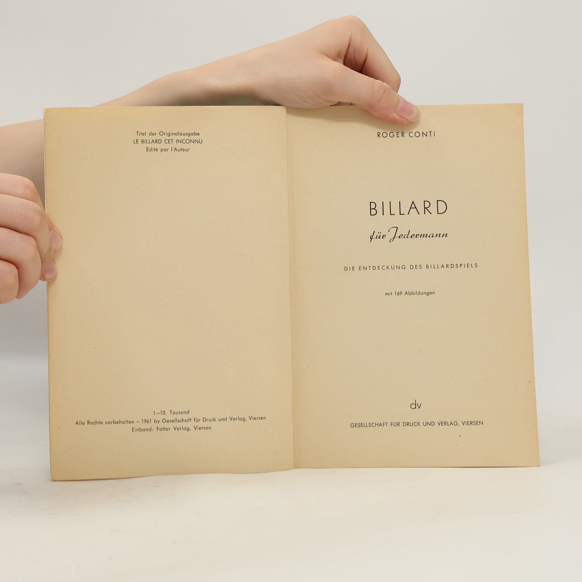 Roger Conti Billard für Jedermann