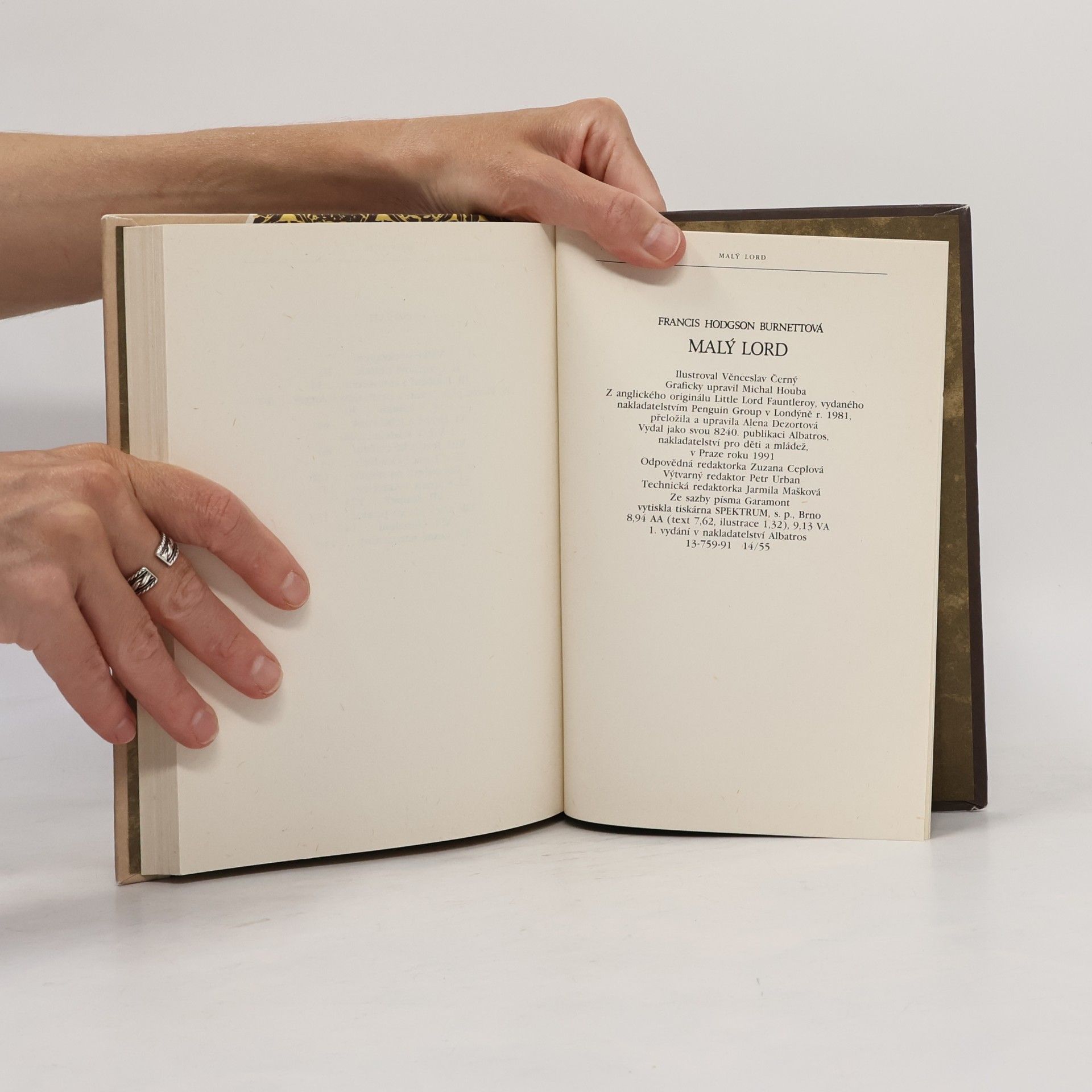 Francis Hodgson Burnett Malý lord