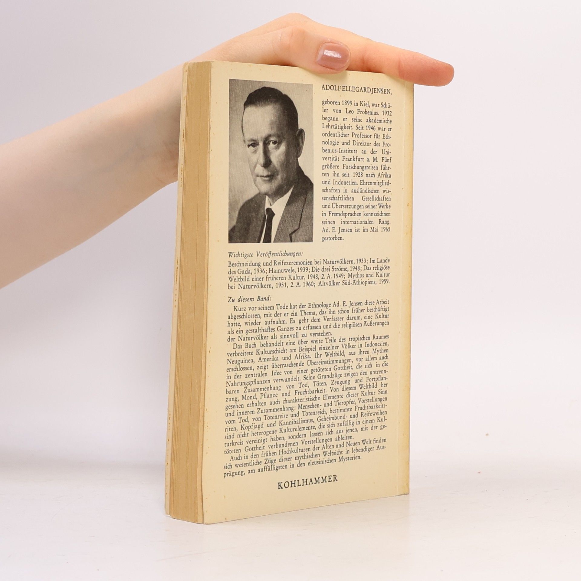 Adolf E. Jensen Die getötete Gottheit