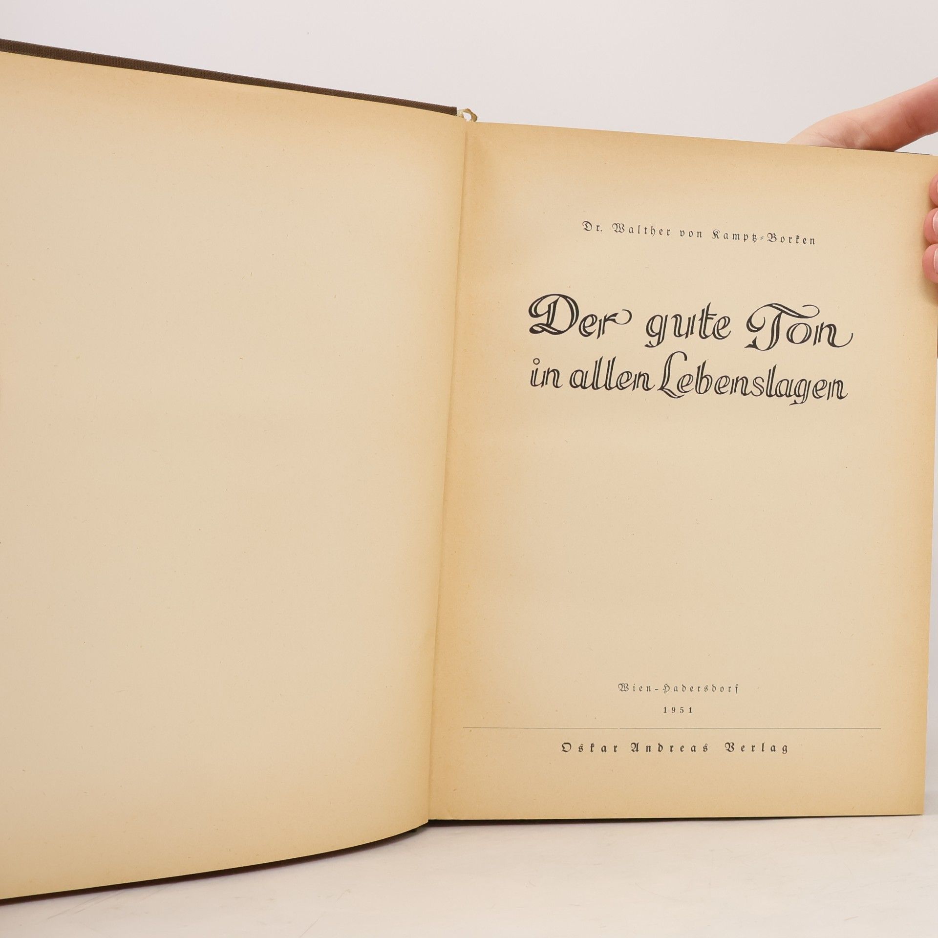 Walther Kamptz Borken Der gute Ton in allen Lebenslagen