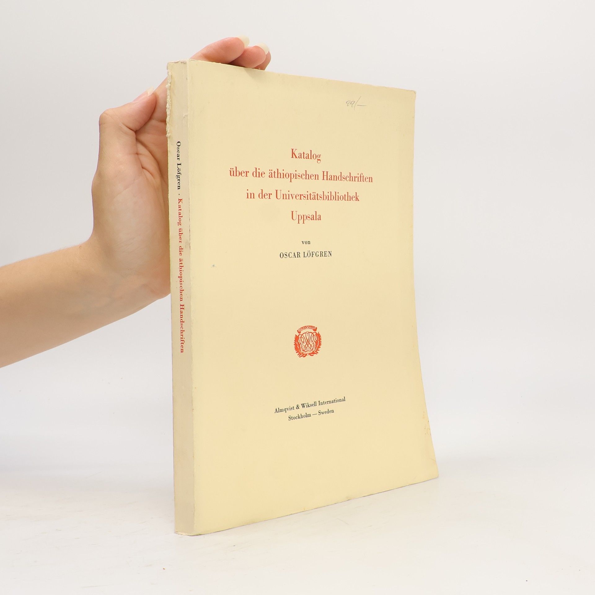 Katalog über die äthiopischen Handschriften in der Universitätsbibliothek Uppsala