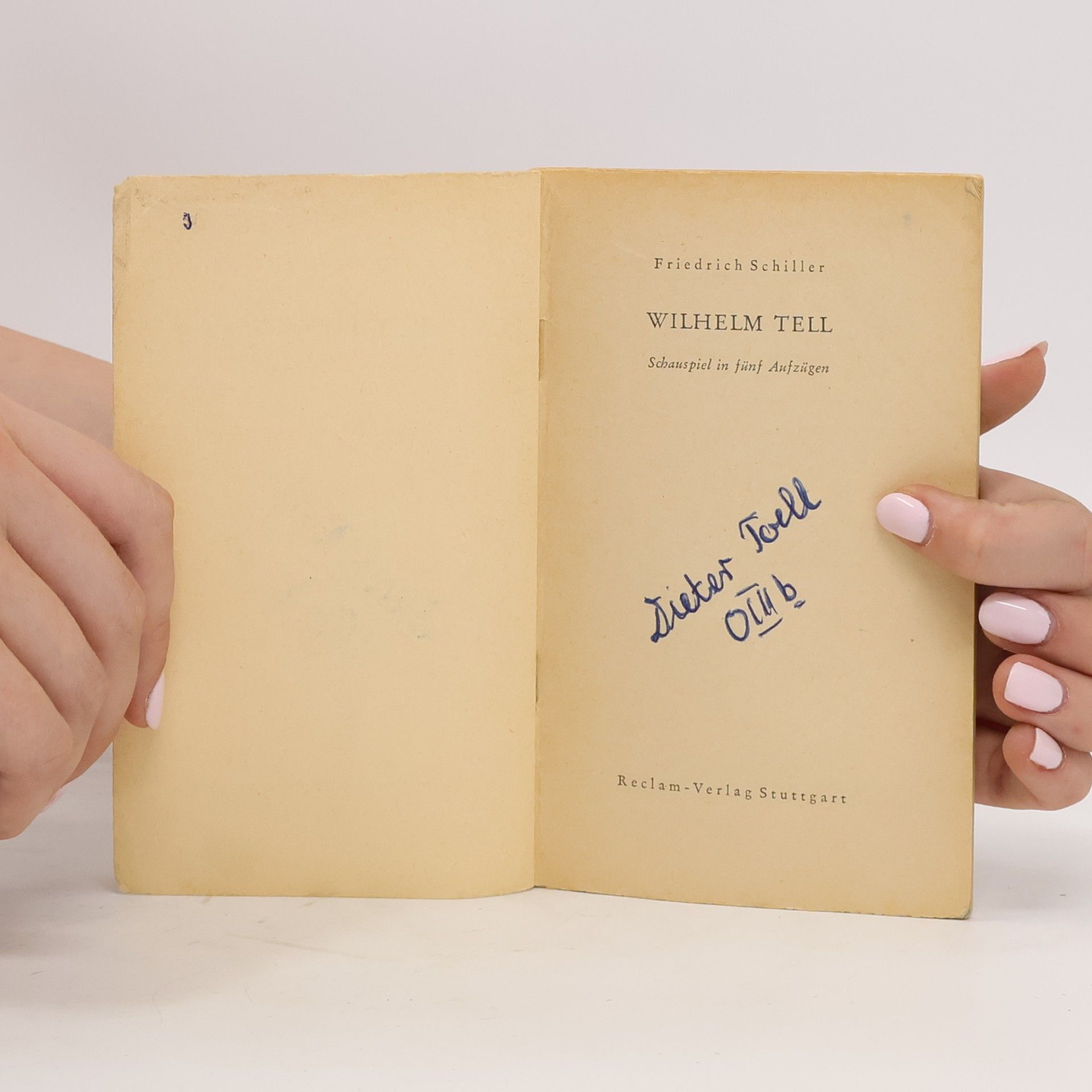 Friedrich Schiller Wilhelm Tell. Ein Schauspiel