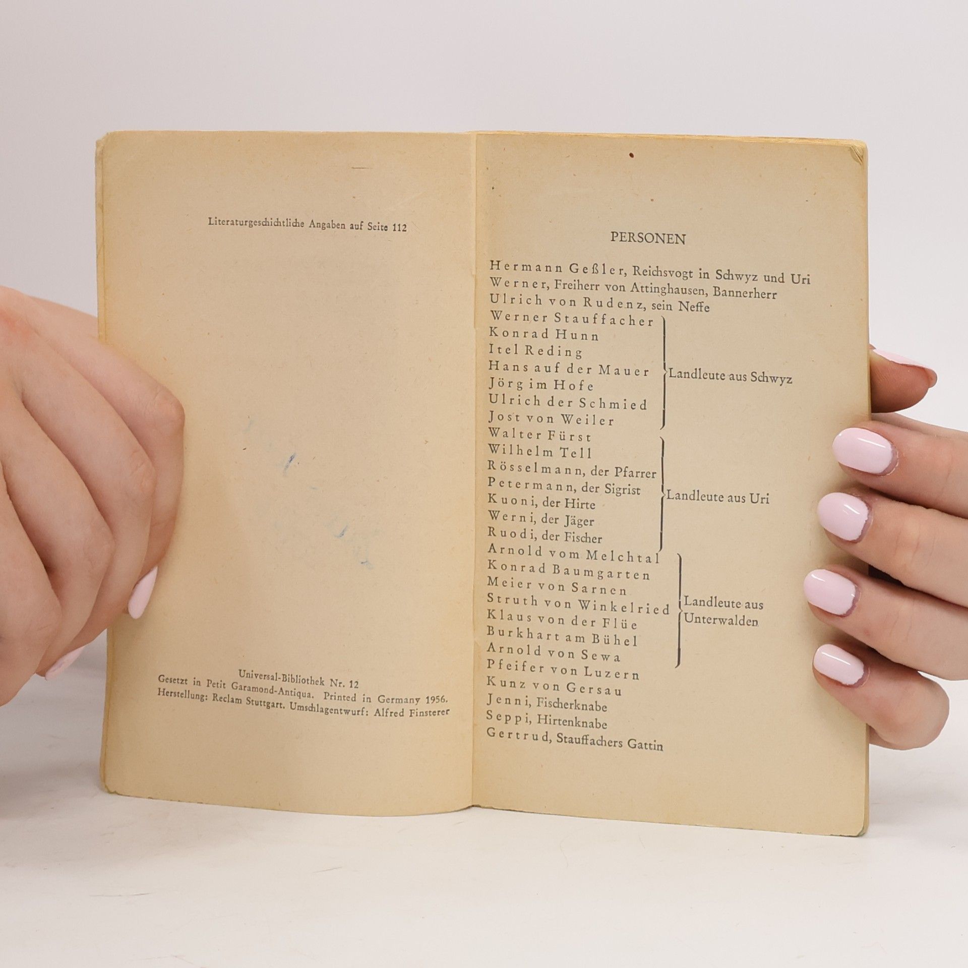 Friedrich Schiller Wilhelm Tell. Ein Schauspiel