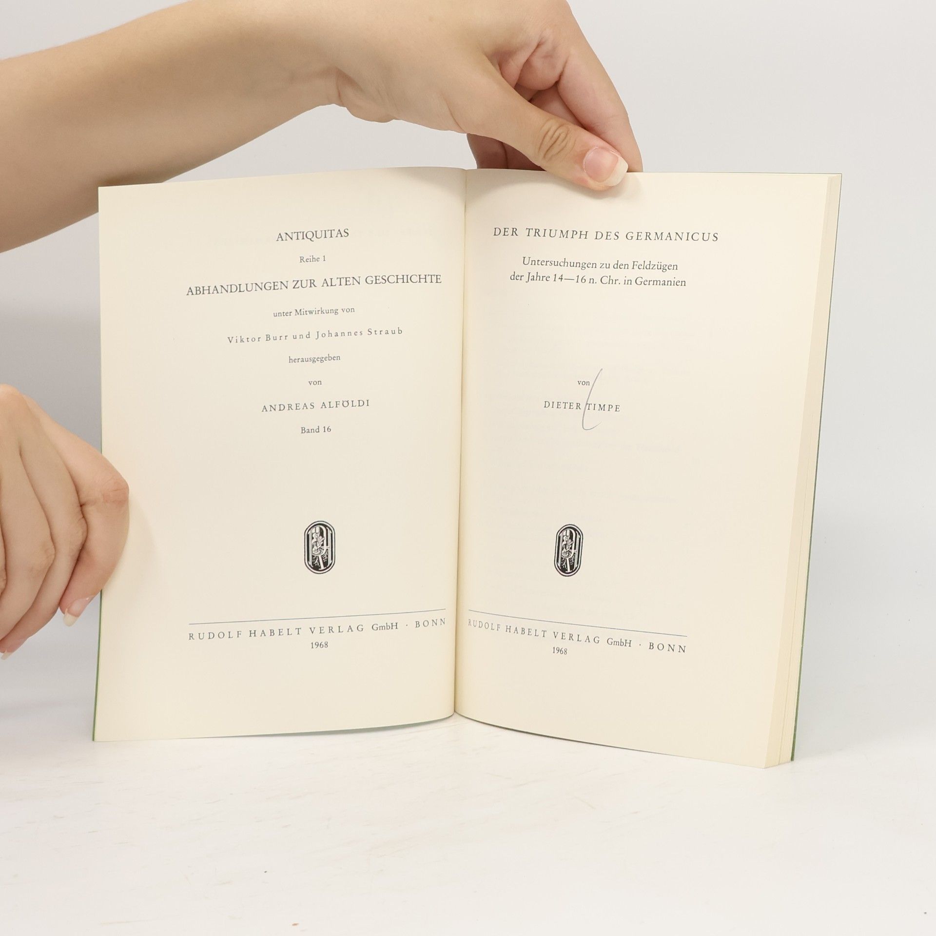 Dieter Timpe Der Triumph des Germanicus
