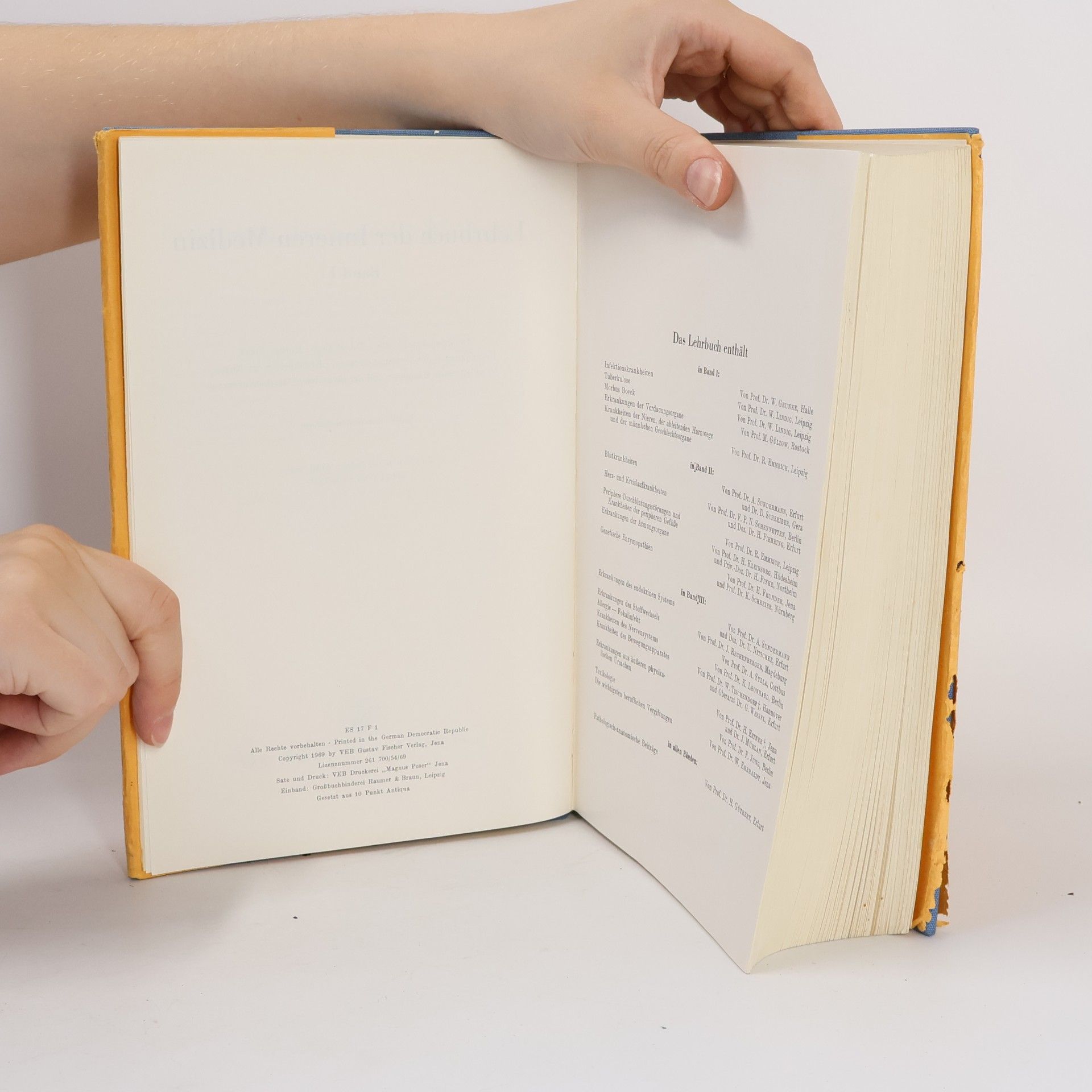 August Sundermann Lehrbuch der inneren Medizin, Band I.