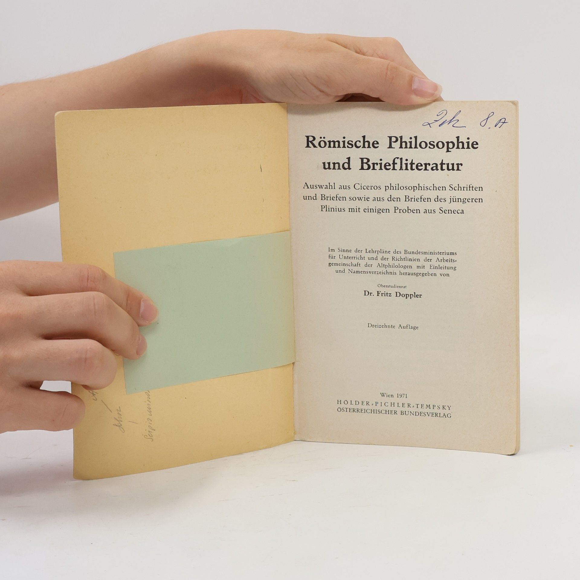 Fritz Doppler Römische Philosophie und Briefliteratur