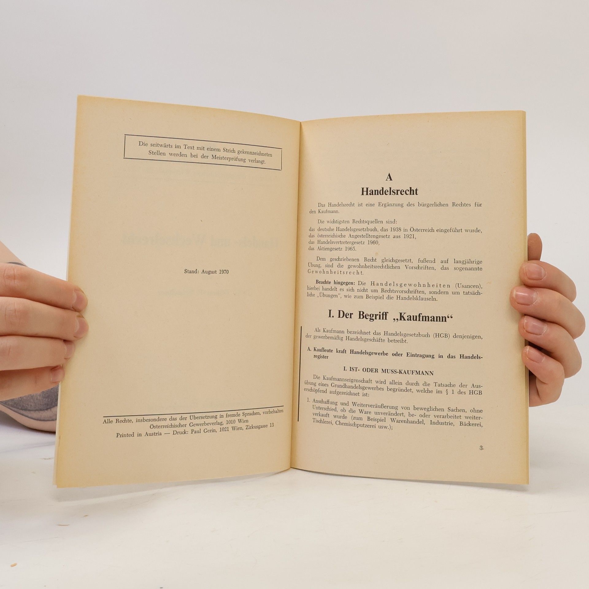 Josef Wagner Handels- und Wechselrecht