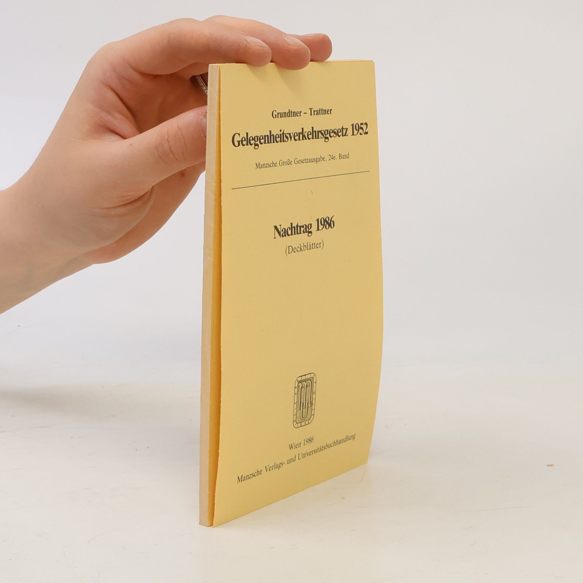 Trattner Gelegenheitsverkehrsgesetz 1952 24e