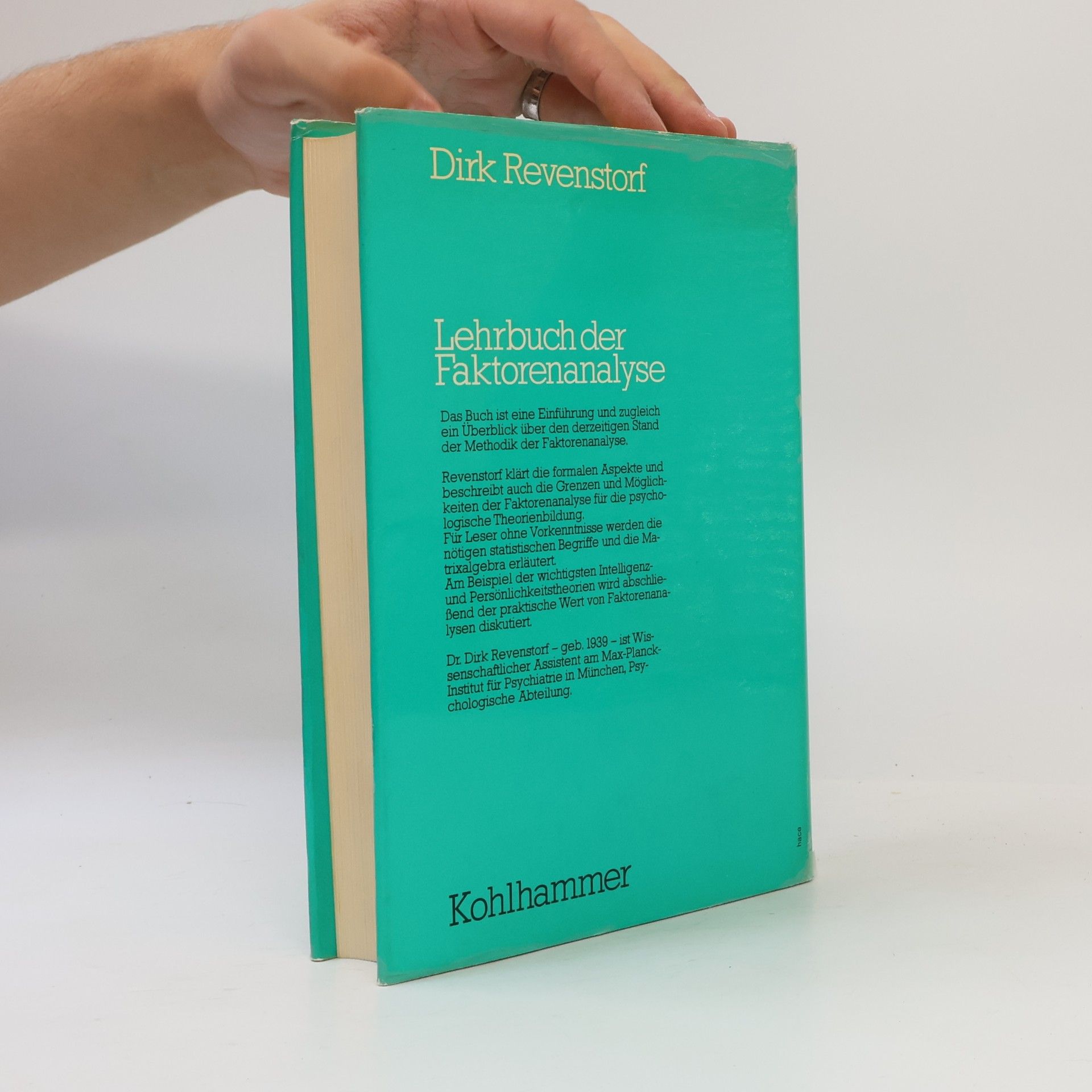 Dirk Revenstorf Lehrbuch der Faktorenanalyse