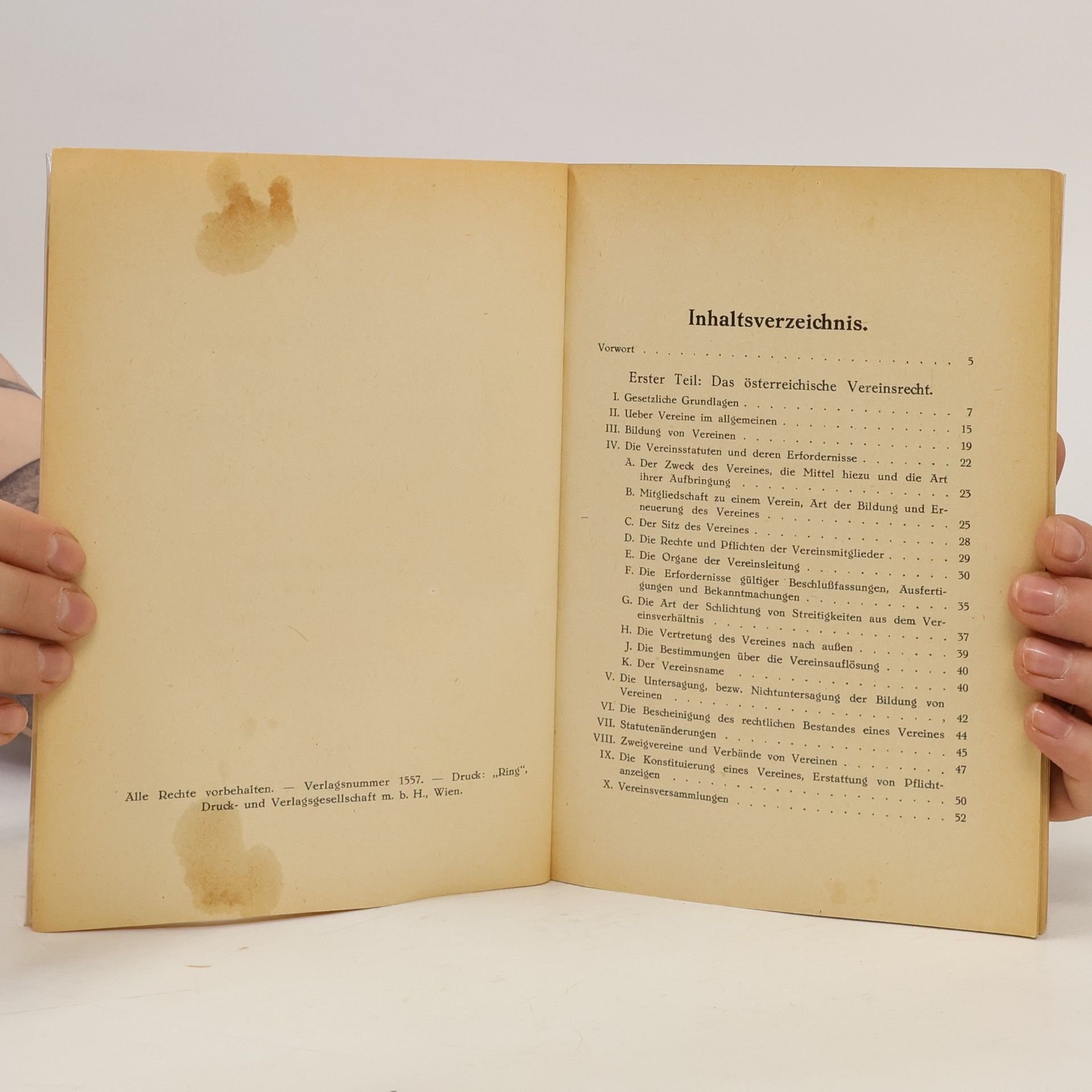Heinrich Skarwada Das österreichische Vereins- und Versammlungsrecht