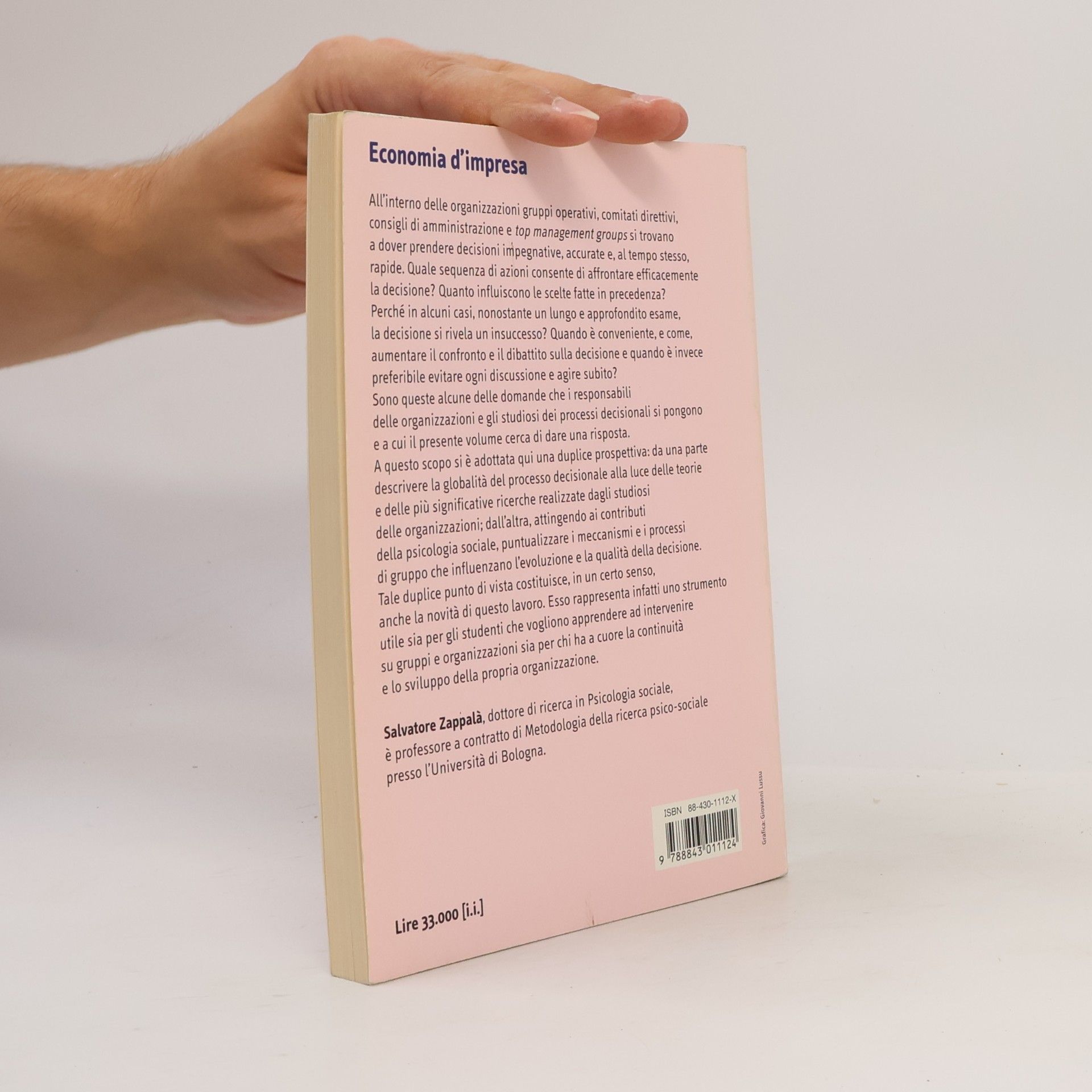 Salvatore Zappalà Biblioteca di testi e studi: Decidere nelle organizzazioni
