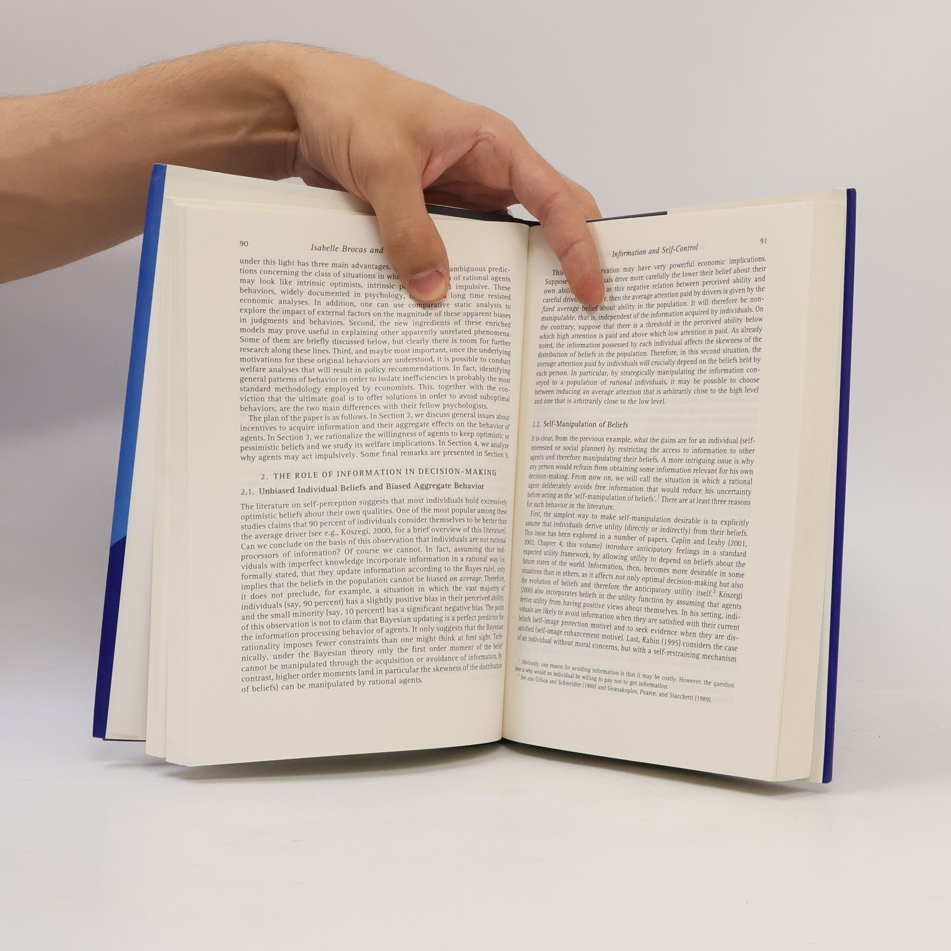 Isabelle Brocas The Psychology of Economic Decisions Volume I