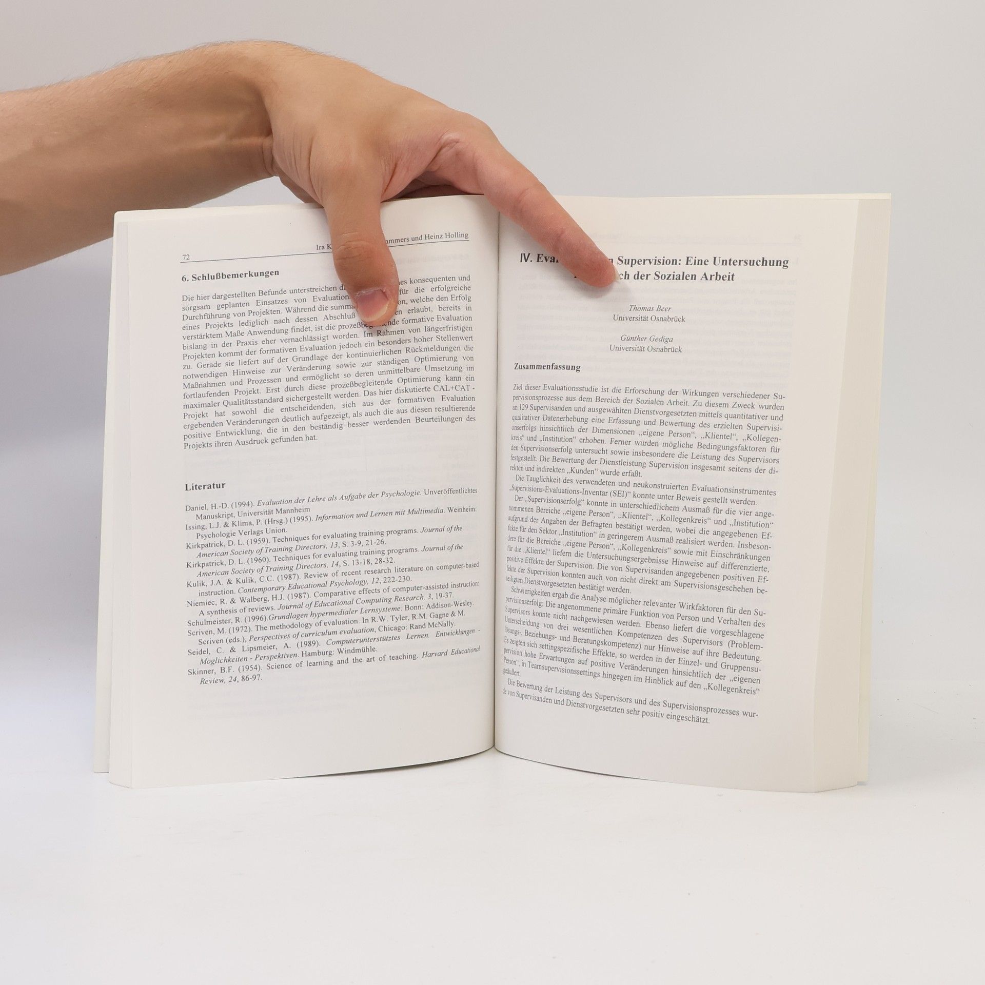 Heinz Holling Evaluationsforschung