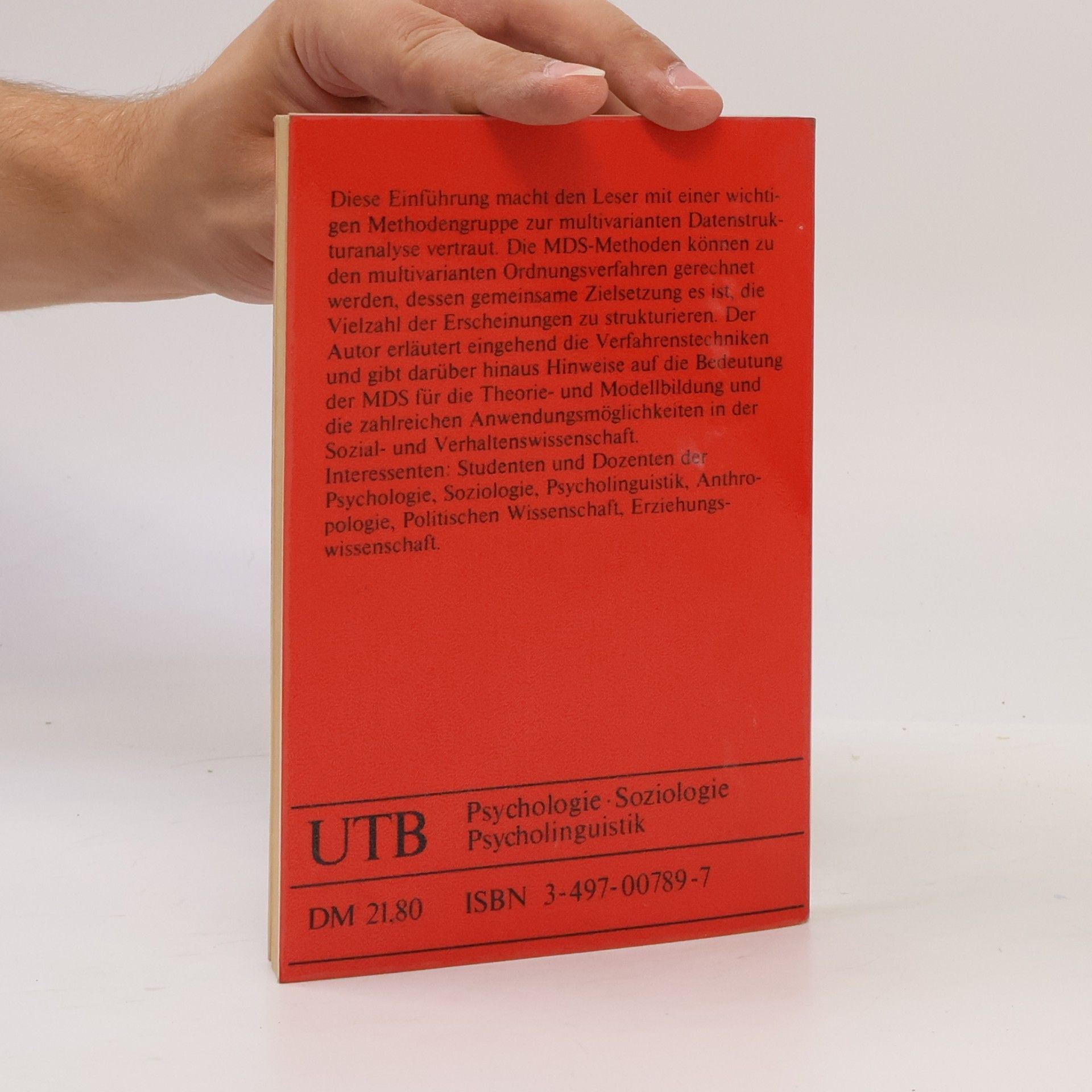 Wolfgang Kühn Uni-Taschenbücher - 604: Einführung in die multidimensionale Skalierung
