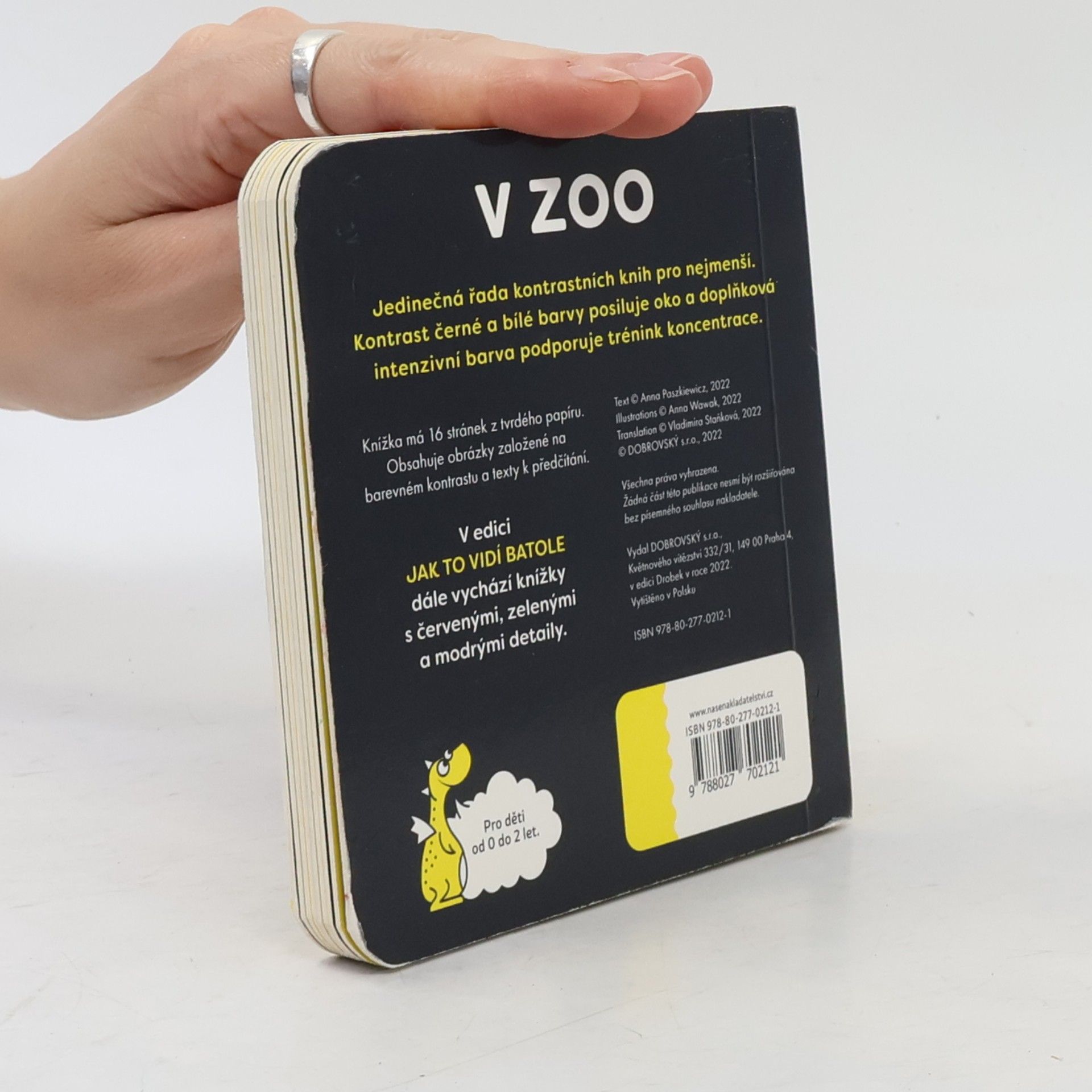 Vladimíra Staňková V zoo. Kontrastní knížka, žlutá