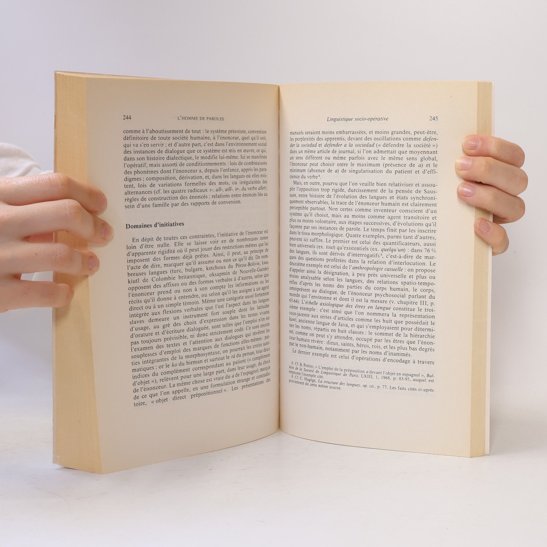 Claude Hagège L'homme de paroles : contribution linguistique aux sciences humaines